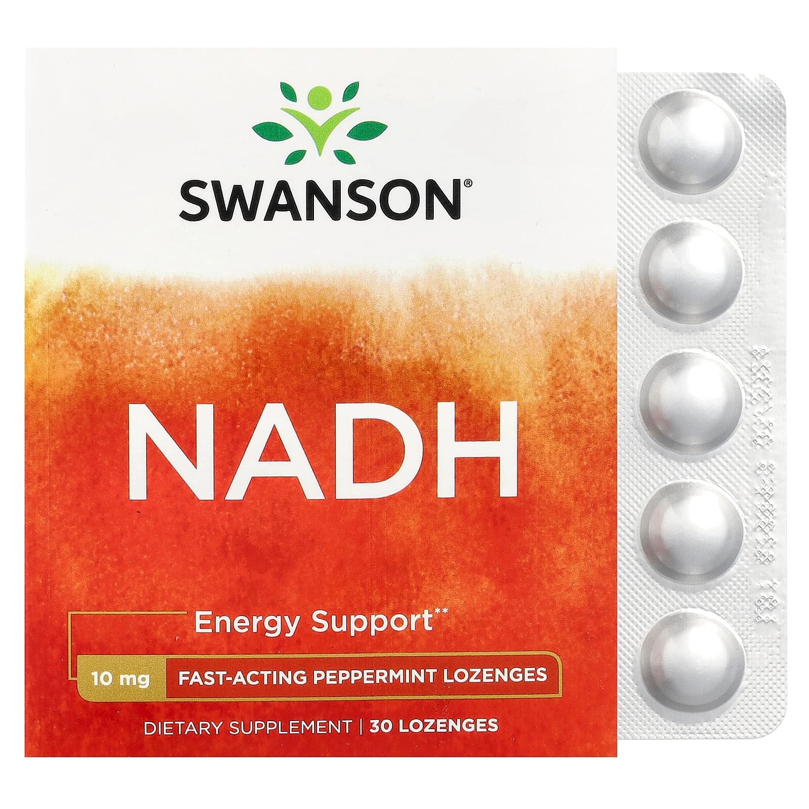 Swanson Vitamins NADH – Peppermint – 30 pastilles de Swanson Vitamins