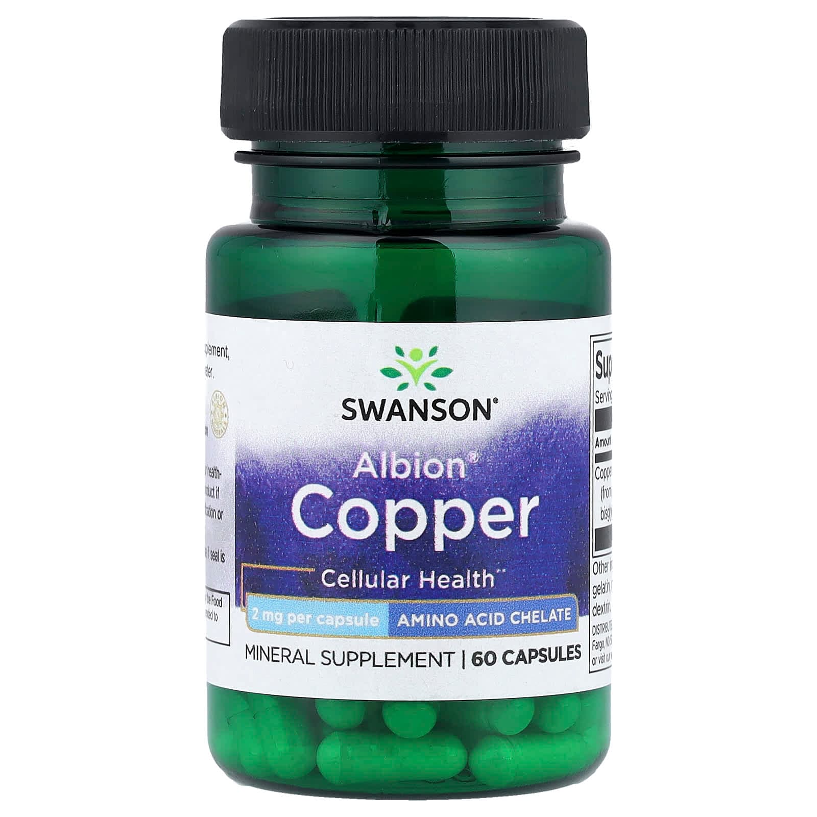 Swanson Vitamins Albion Copper – 60 gélules de Swanson Vitamins