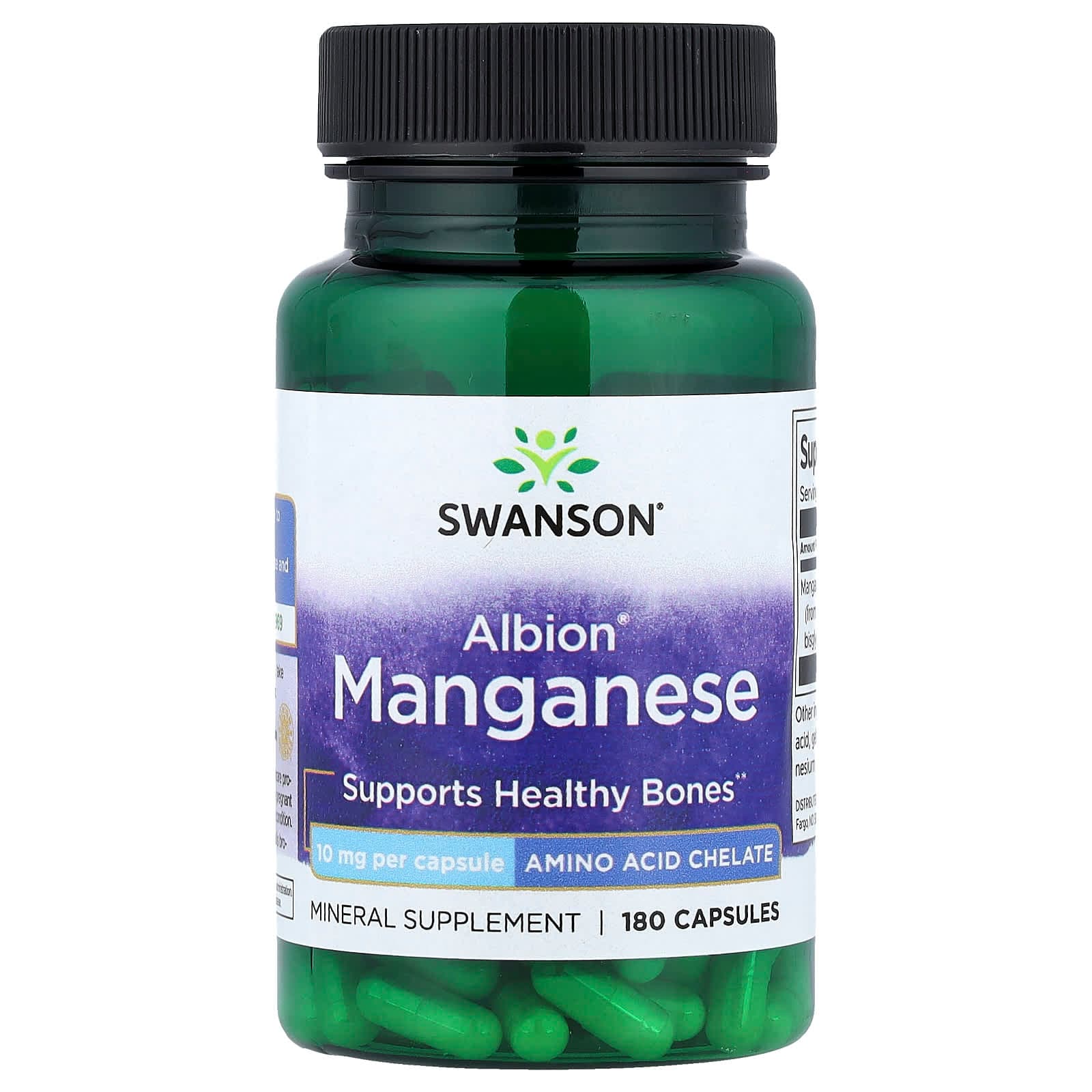 Swanson Vitamins Albion Manganese – 180 gélules de Swanson Vitamins
