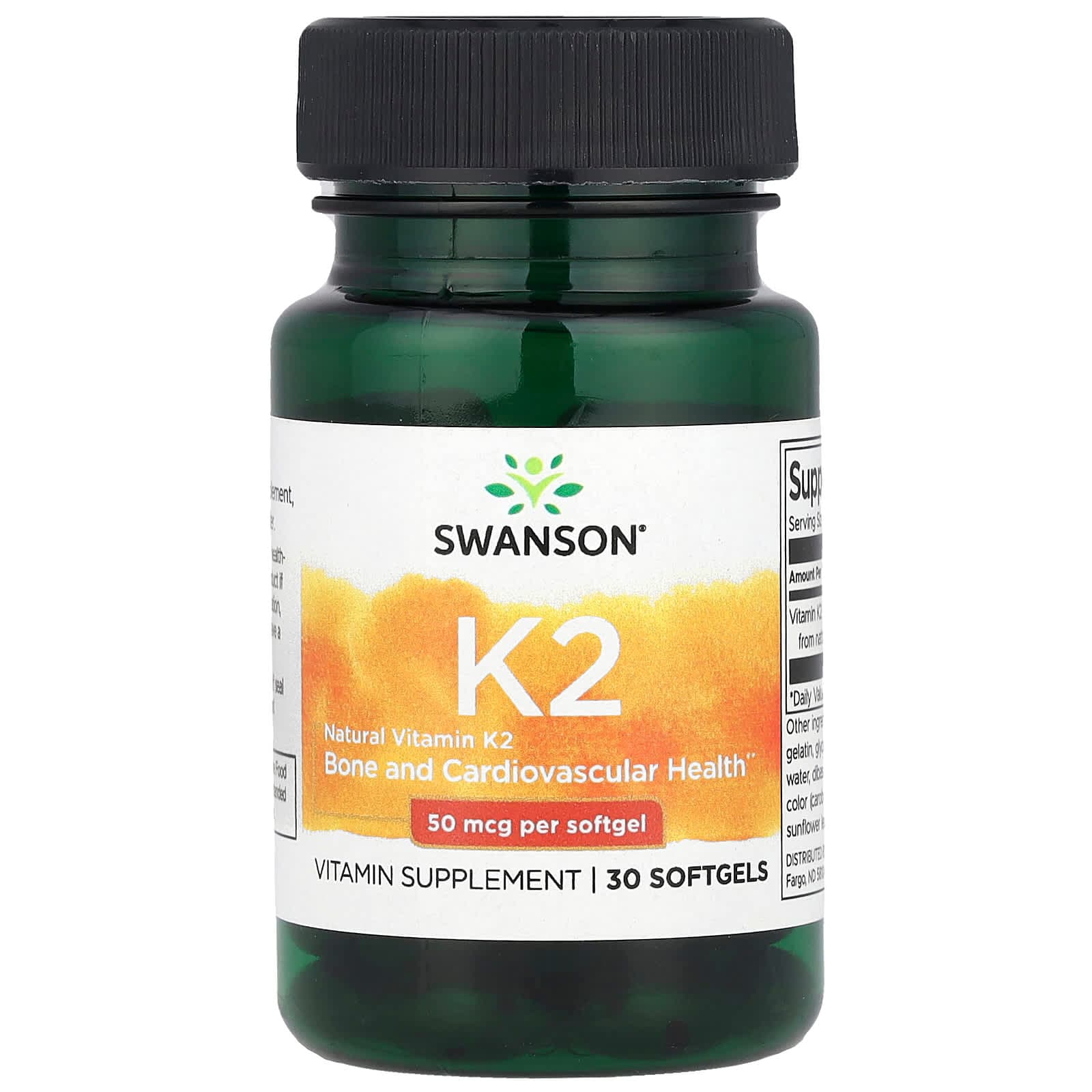 Swanson Vitamins Natural Vitamin K2 – 30 capsules molles de Swanson Vitamins