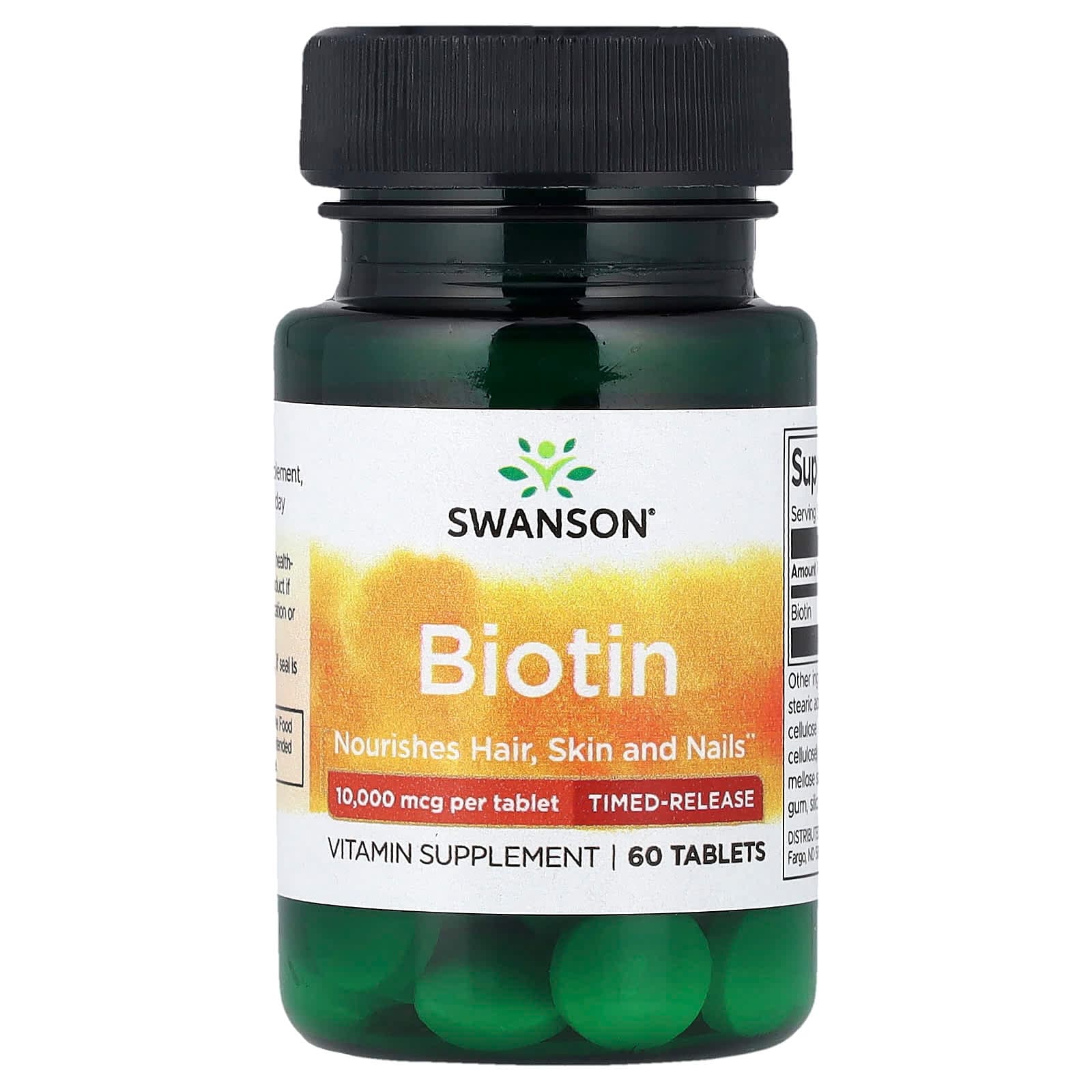 Swanson Vitamins Biotin, Time-Release – 60 comprimés de Swanson Vitamins