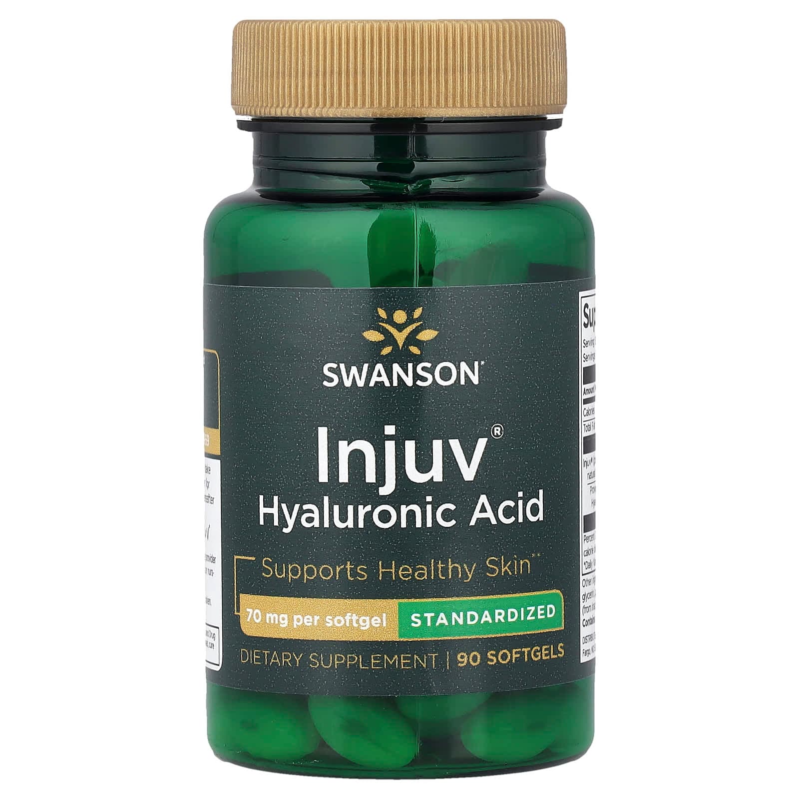 Swanson Vitamins Injuv Hyaluronic Acid, Standardized – 90 capsules molles de Swanson Vitamins