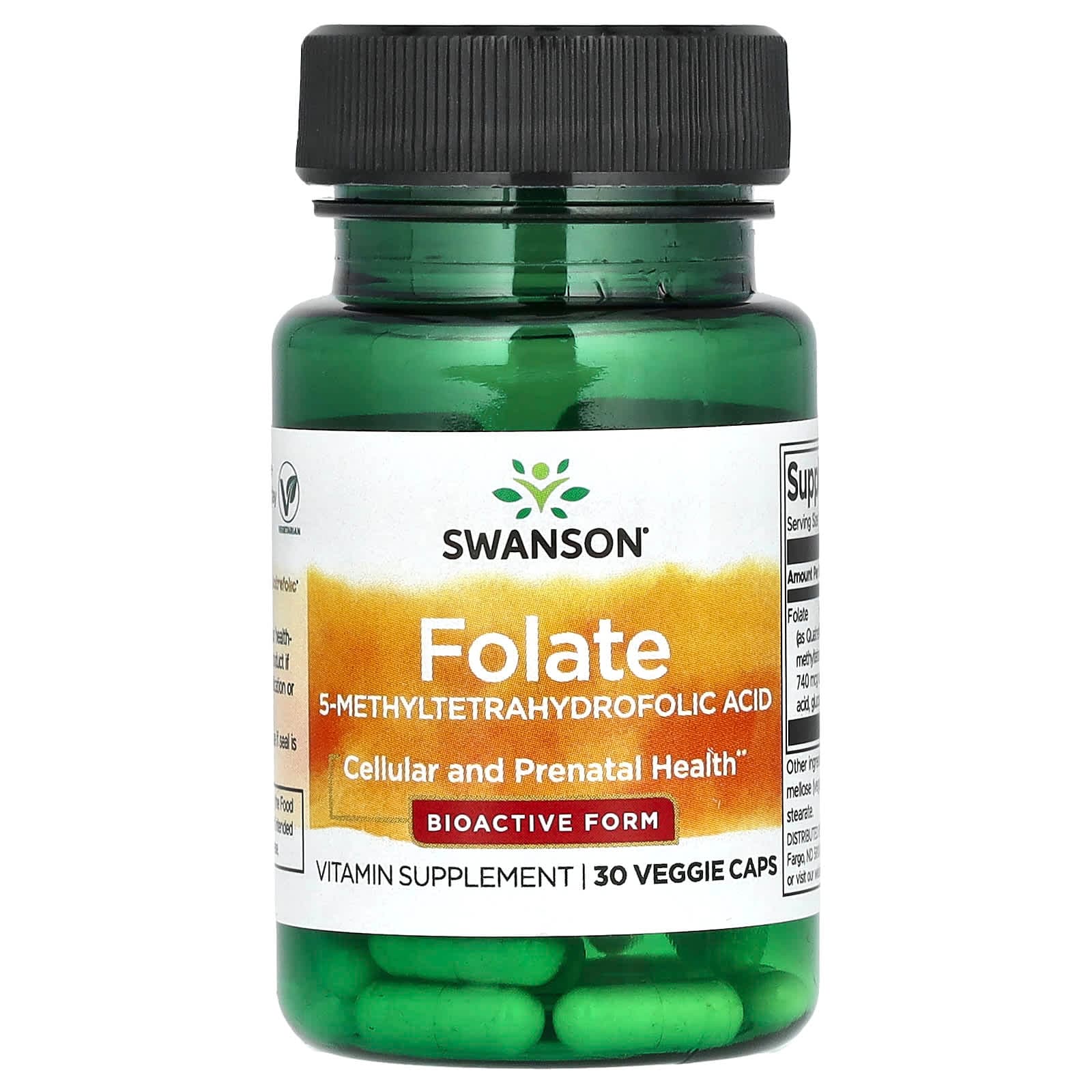 Swanson Vitamins Folate – 30 gélules végétales de Swanson Vitamins