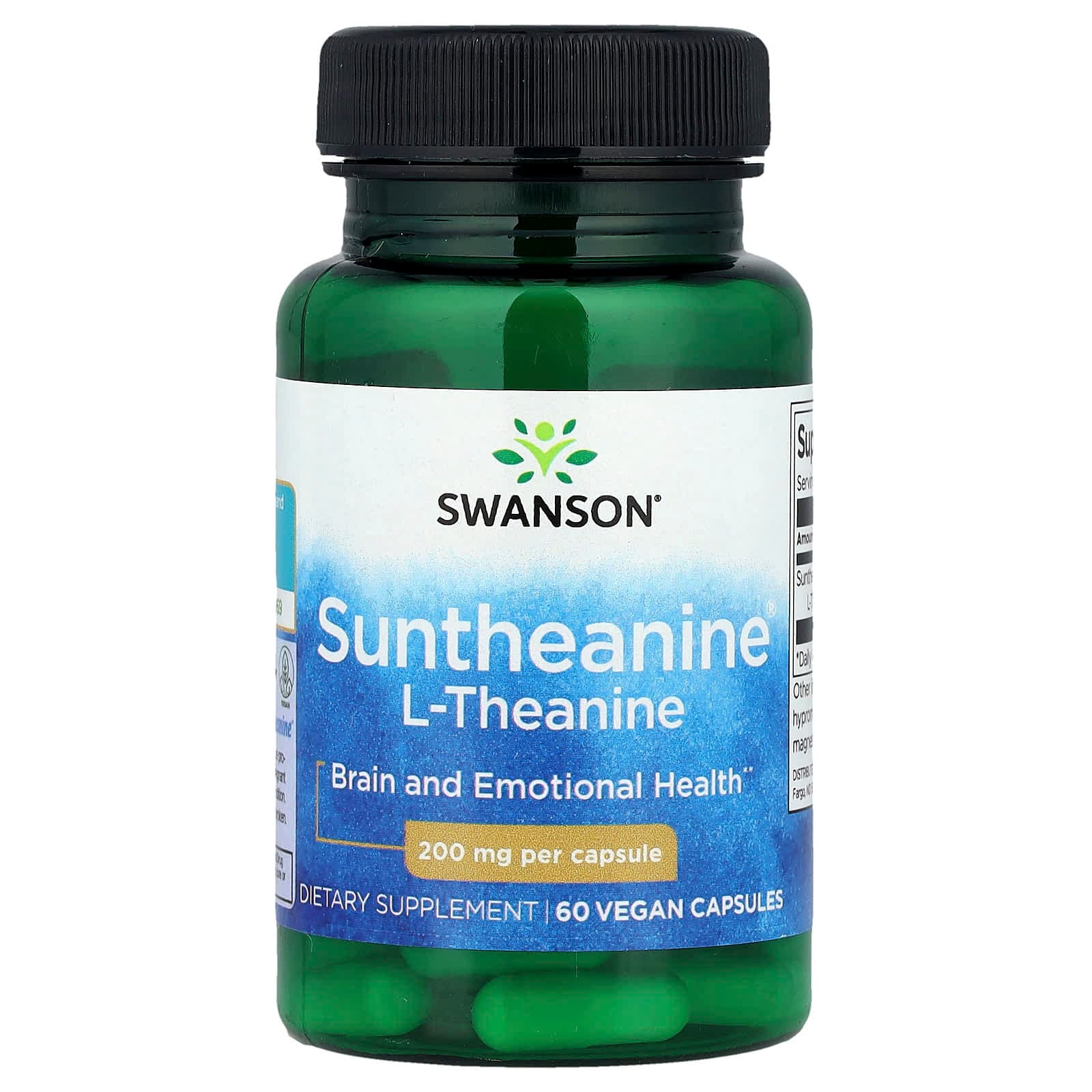 Swanson Vitamins Suntheanine L-Theanine – 60 gélules véganes de Swanson Vitamins