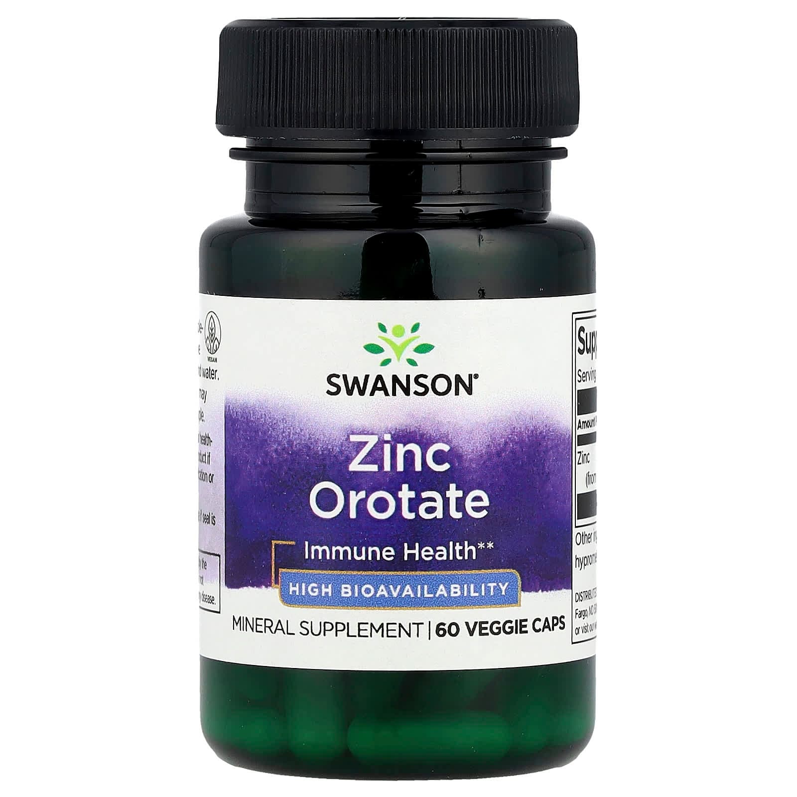 Swanson Vitamins Zinc Orotate – 60 gélules végétales de Swanson Vitamins