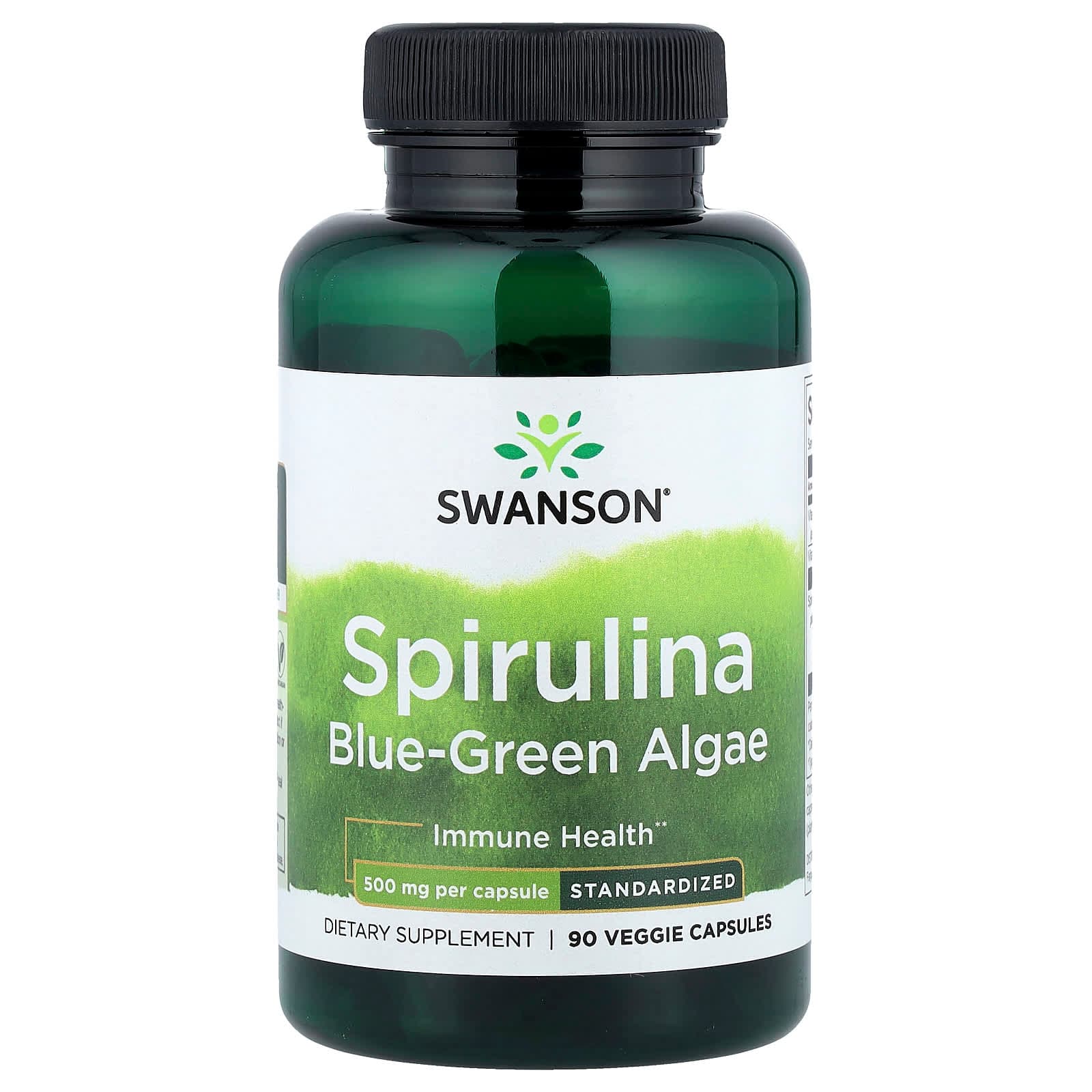 Swanson Vitamins Spirulina Blue-Green Algae, Standardized – 90 gélules végétales de Swanson Vitamins