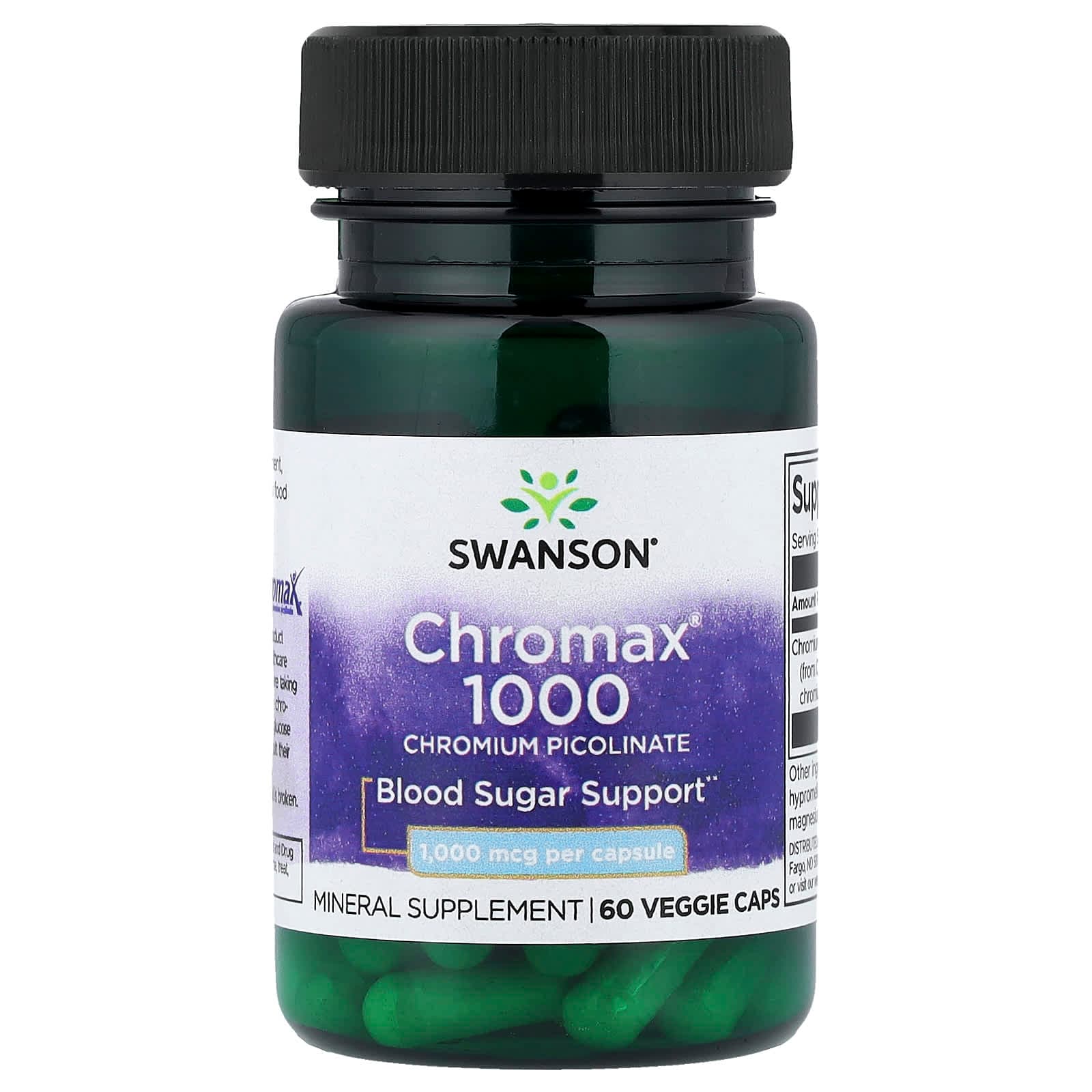 Swanson Vitamins Chromax 1000, Chromium Picolinate – 60 gélules végétales de Swanson Vitamins