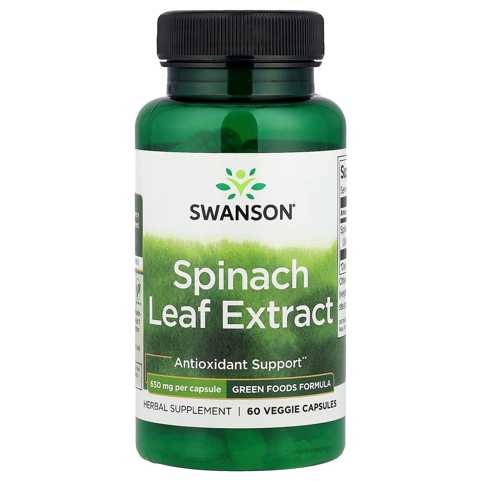 Swanson Vitamins Spinach Leaf Extract – 60 gélules végétales de Swanson Vitamins