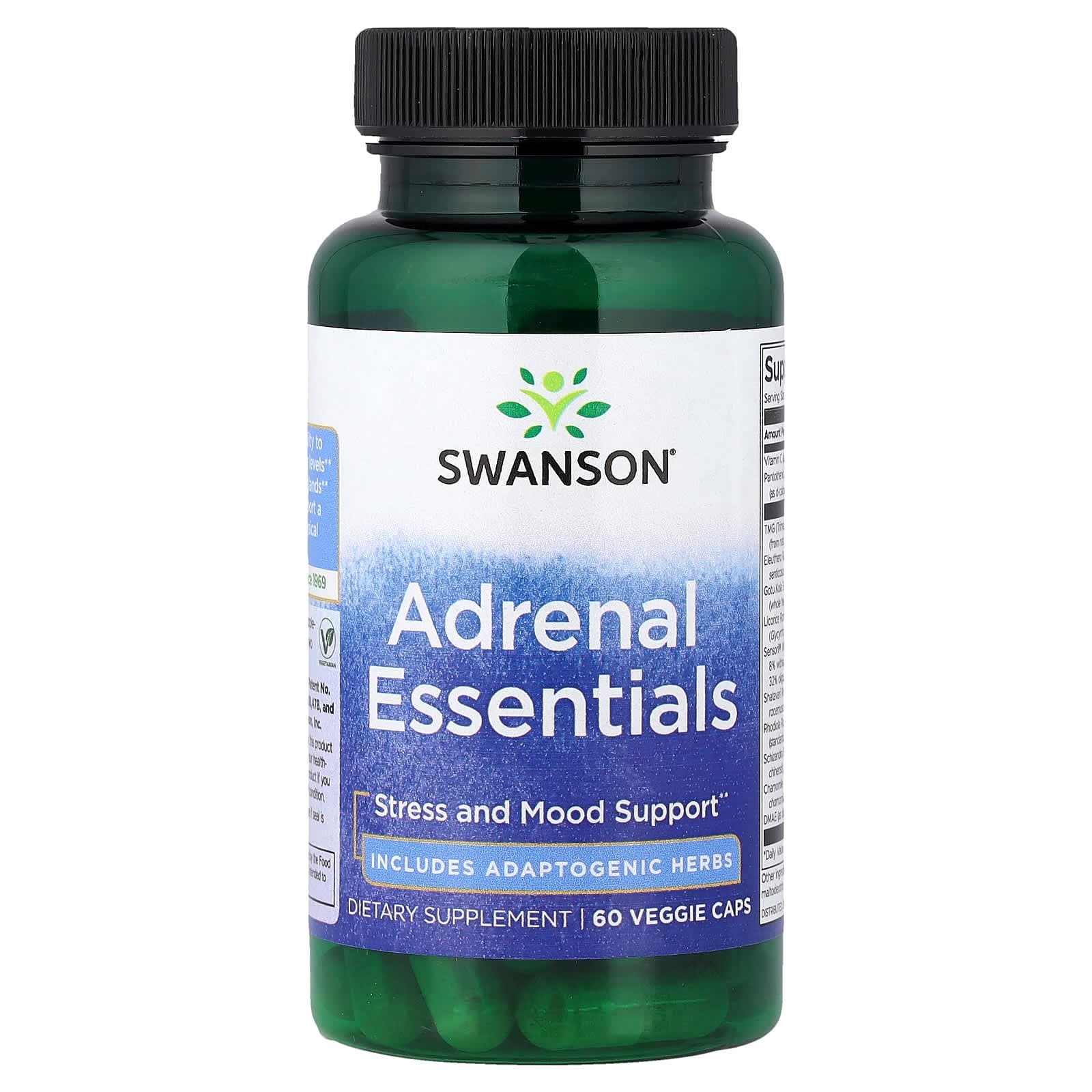 Swanson Vitamins Adrenal Essentials – 60 gélules végétales de Swanson Vitamins
