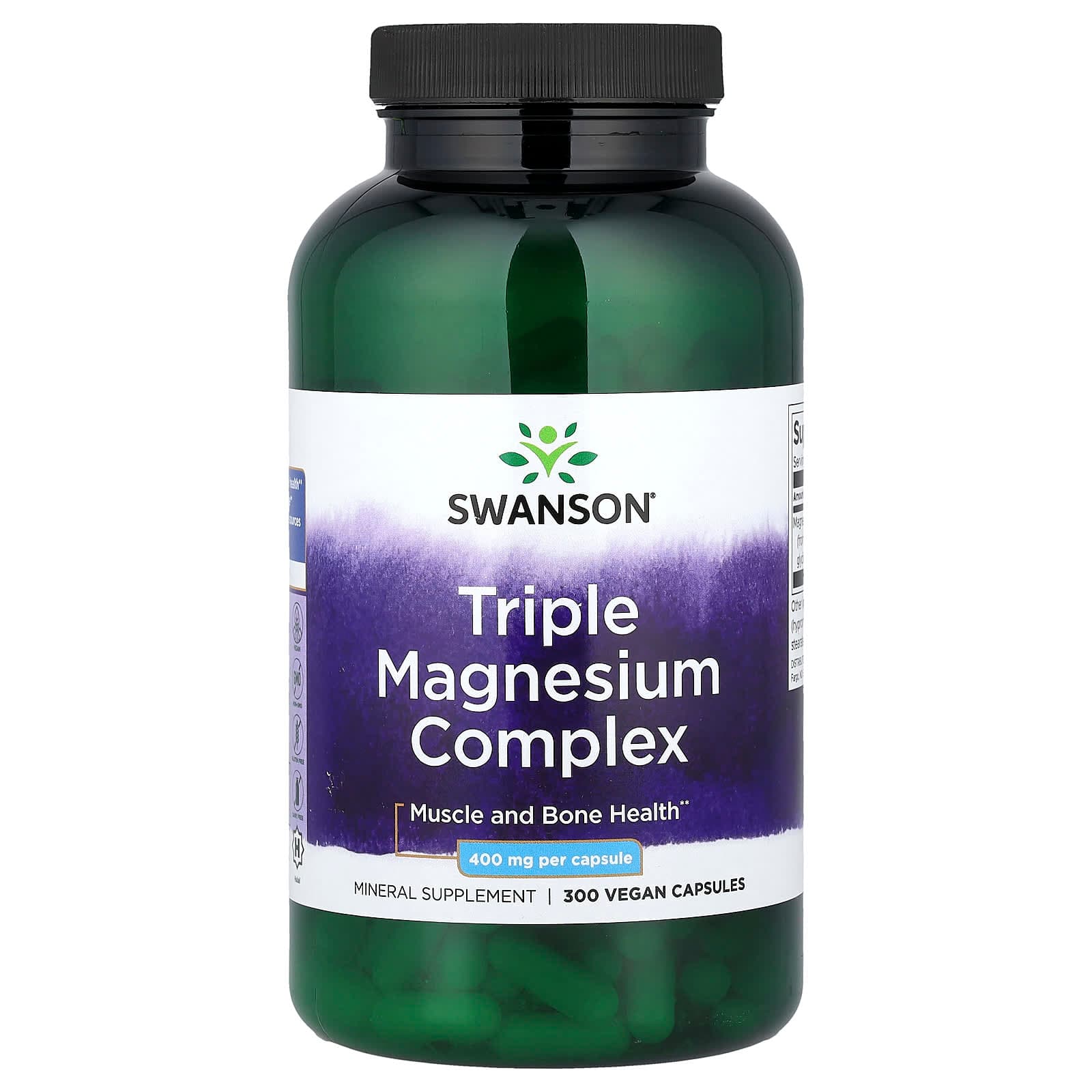 Swanson Vitamins Triple Magnesium Complex – 300 gélules véganes de Swanson Vitamins