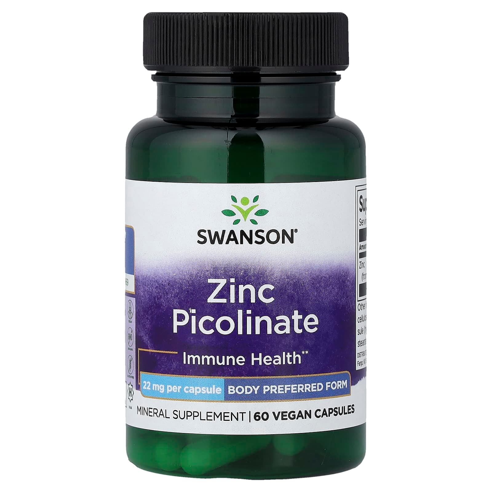 Swanson Vitamins Zinc Picolinate – 60 gélules véganes de Swanson Vitamins