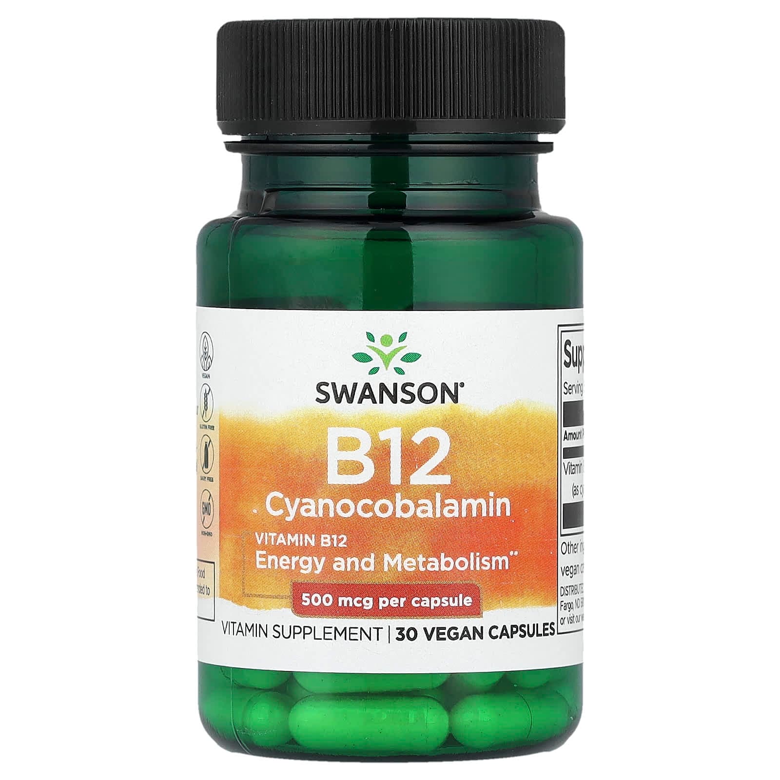 Swanson Vitamins Vitamin B12 – 30 gélules véganes de Swanson Vitamins