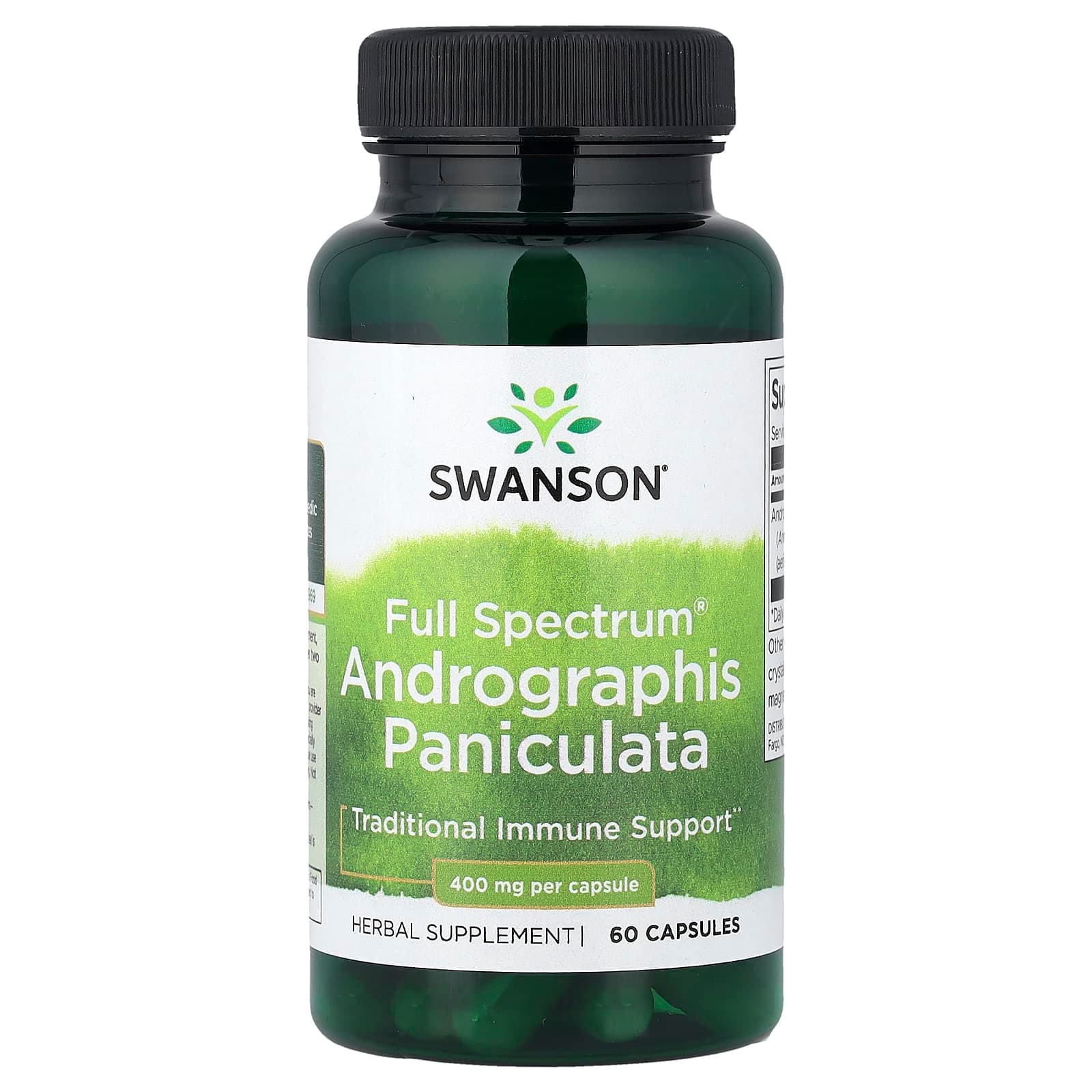 Swanson Vitamins Full Spectrum Andrographis Paniculata – 60 gélules de Swanson Vitamins