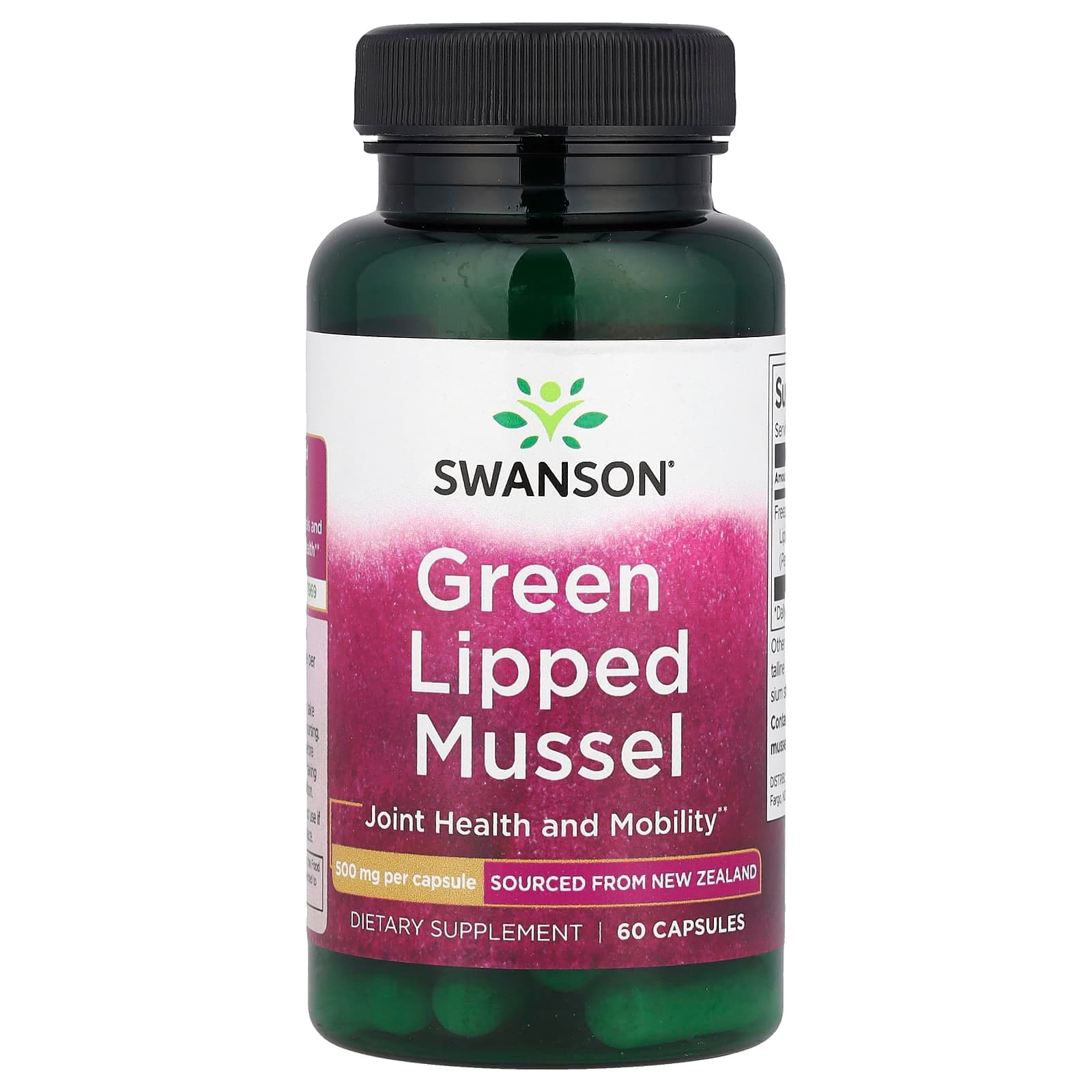 Swanson Vitamins Green Lipped Mussel – 60 gélules de Swanson Vitamins