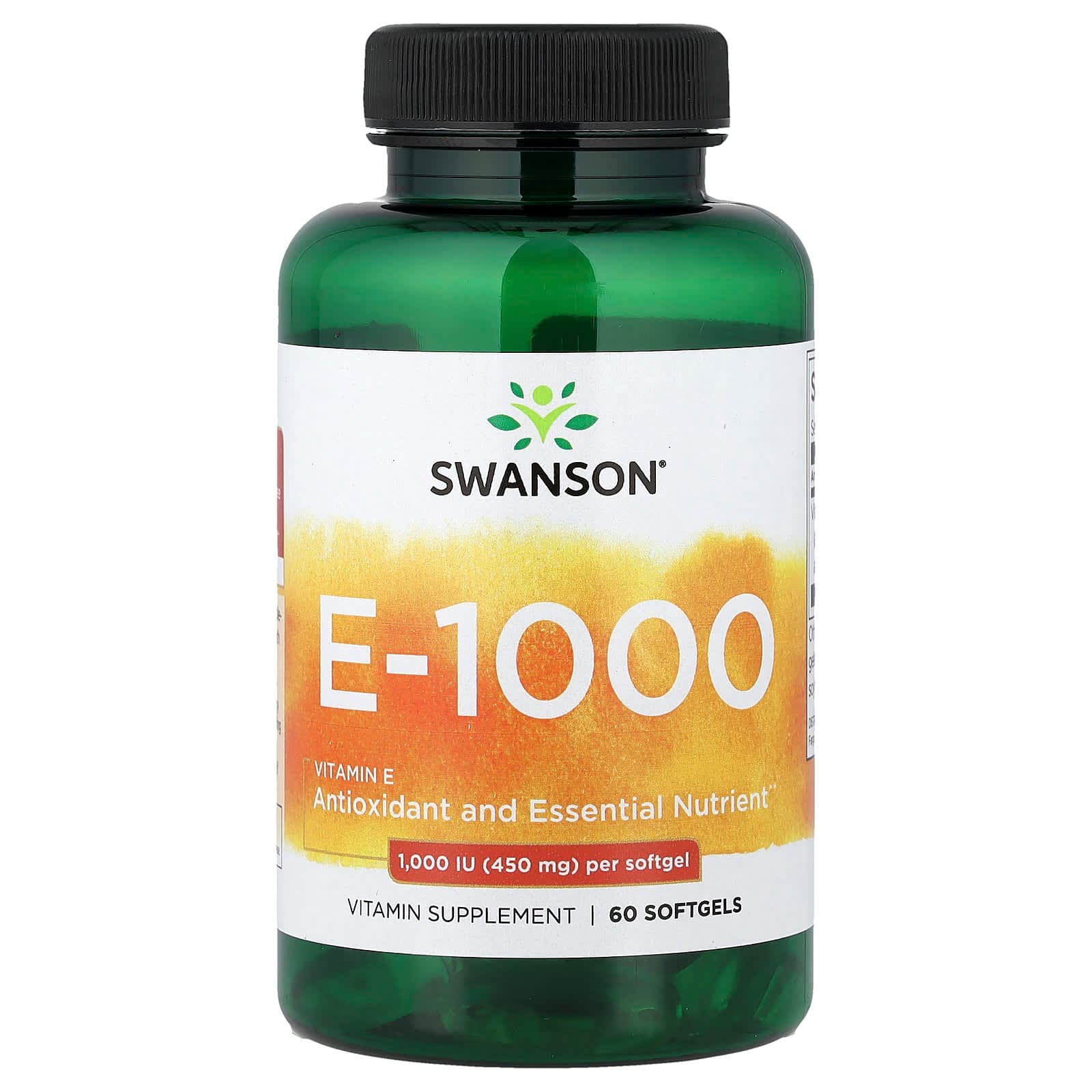 Swanson Vitamins Vitamin E-1000 – 60 capsules molles de Swanson Vitamins