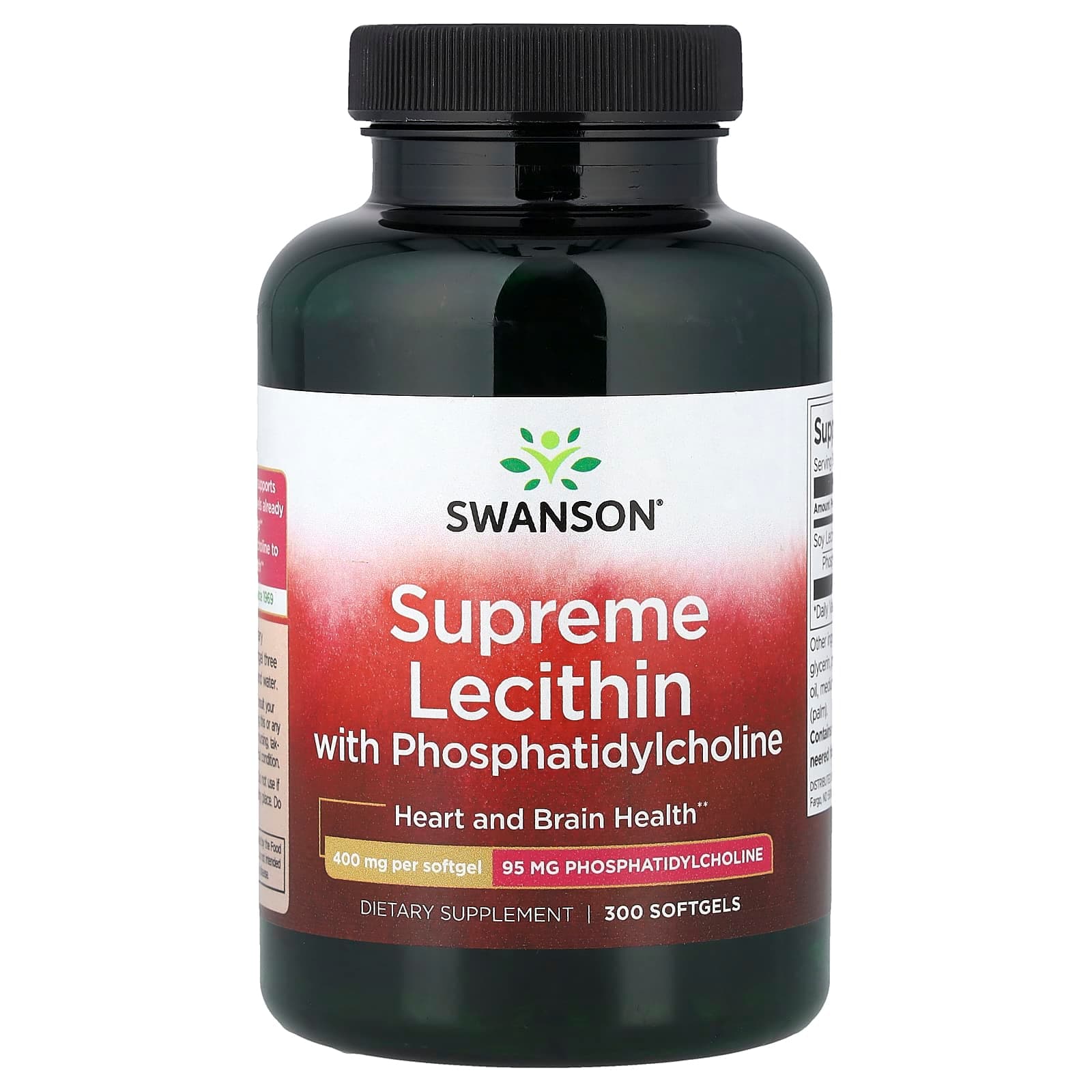 Swanson Vitamins Supreme Lecithin with Phosphatidylcholine – 300 capsules molles de Swanson Vitamins