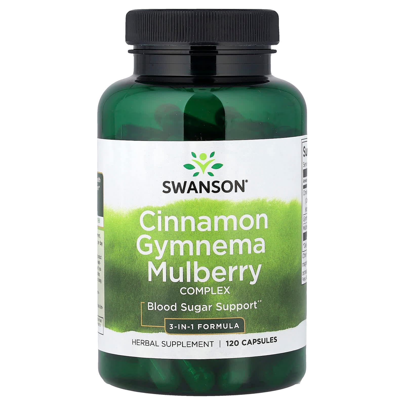 Swanson Vitamins Cinnamon Gymnema Mulberry Complex – Cinnamon Gymnema Mulberry Complex – 120 gélules de Swanson Vitamins
