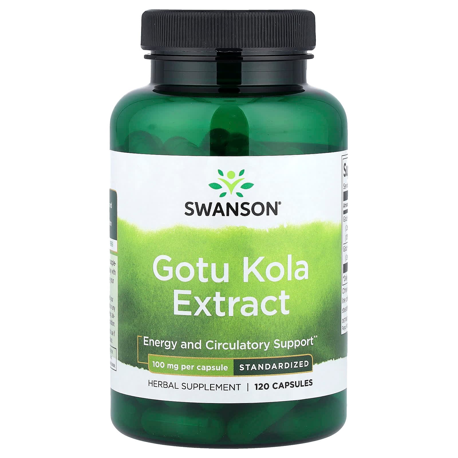 Swanson Vitamins Gotu Kola Extract, Standardized – 120 gélules de Swanson Vitamins