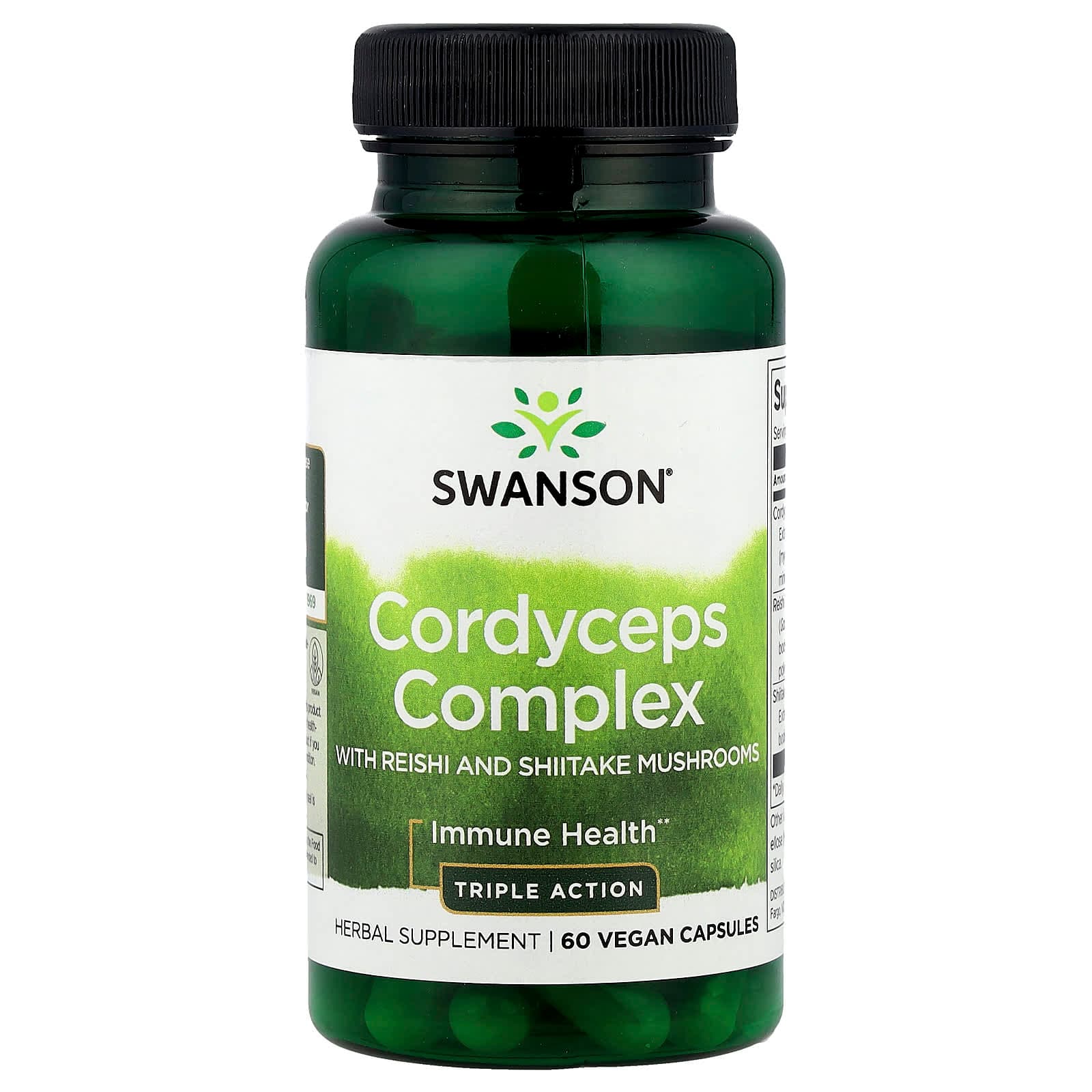 Swanson Vitamins Cordyceps Complex with Reishi and Shiitake Mushrooms – 60 gélules véganes de Swanson Vitamins