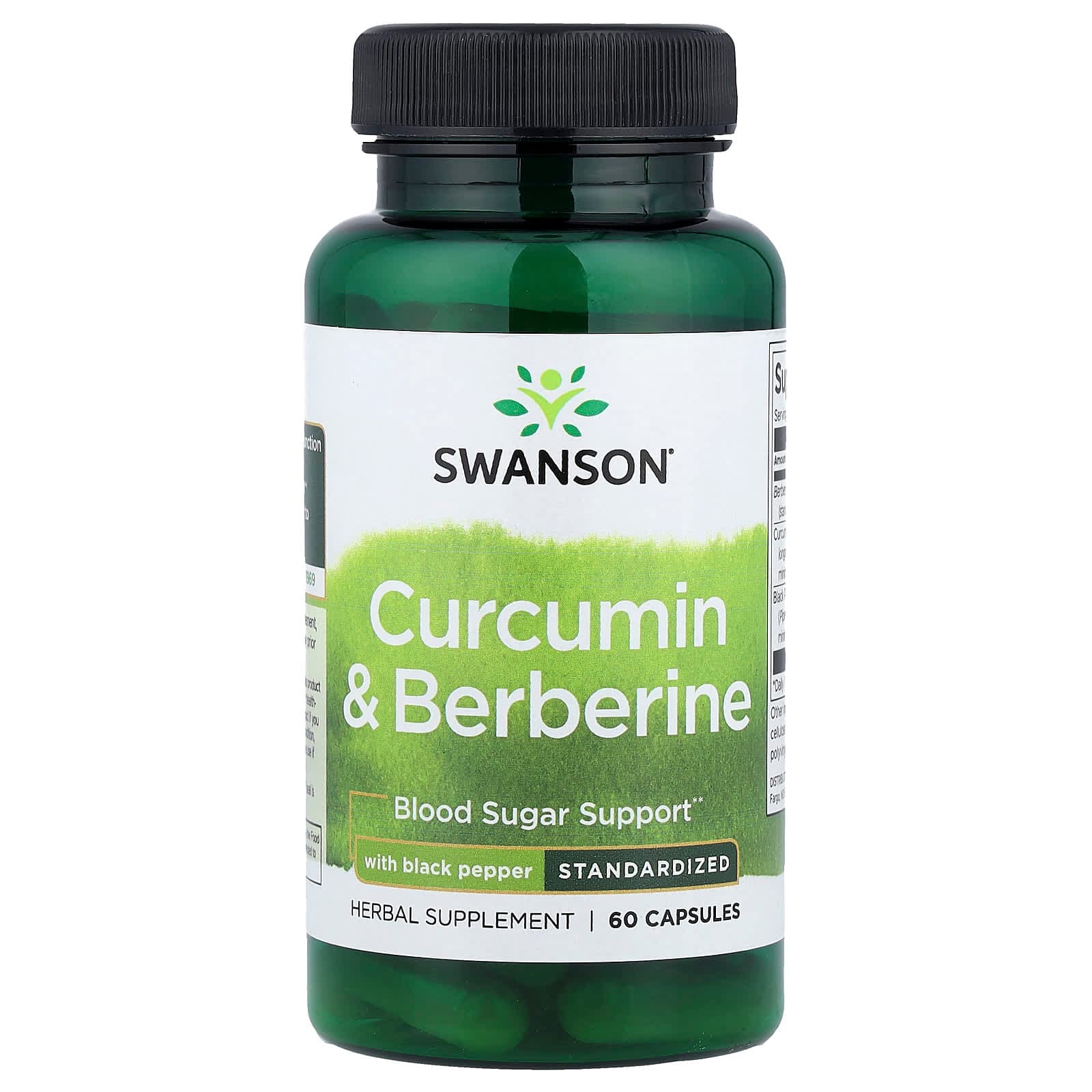 Swanson Vitamins Curcumin & Berberine with Black Pepper – 60 gélules de Swanson Vitamins