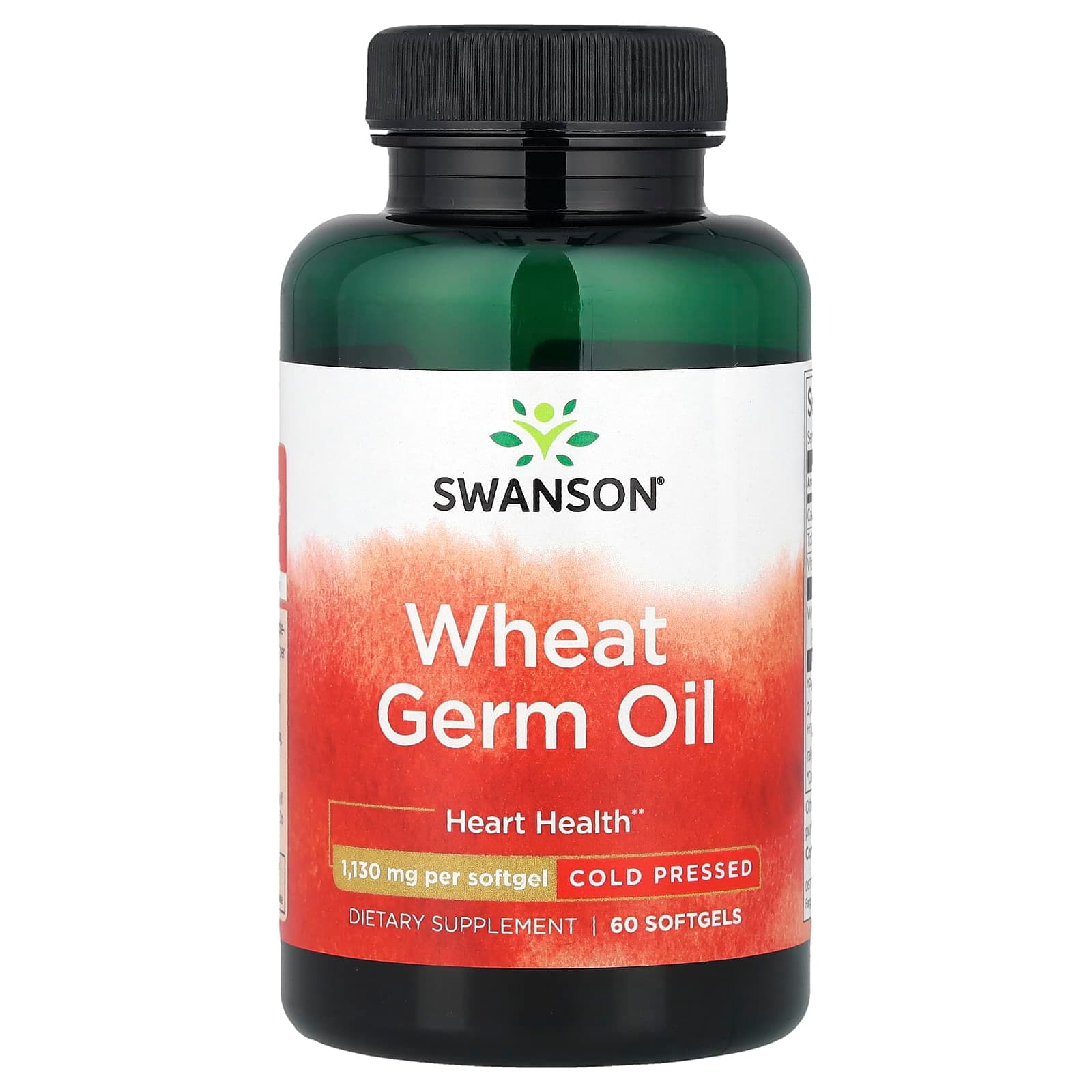 Swanson Vitamins Wheat Germ Oil, Cold Pressed – 60 capsules molles de Swanson Vitamins