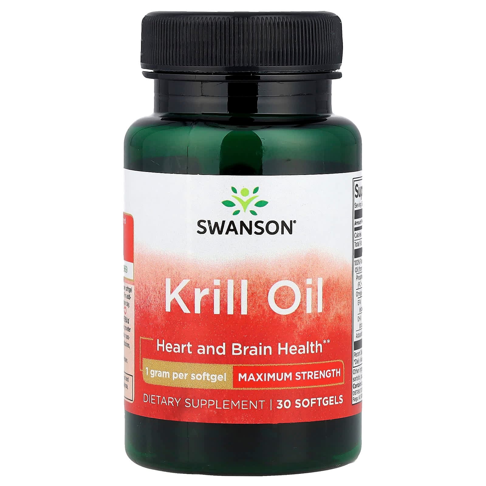 Swanson Vitamins Krill Oil, Maximum Strength – 30 capsules molles de Swanson Vitamins