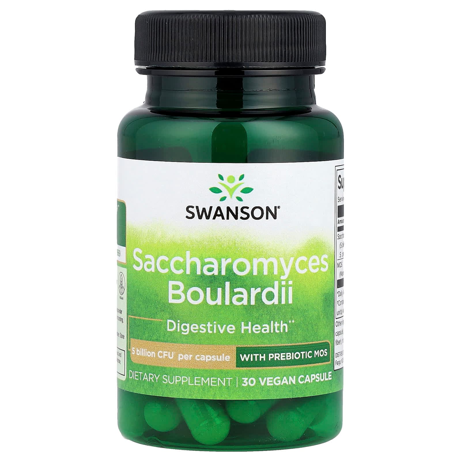 Swanson Vitamins Saccharomyces Boulardii with Prebiotic MOS – 30 gélules véganes de Swanson Vitamins