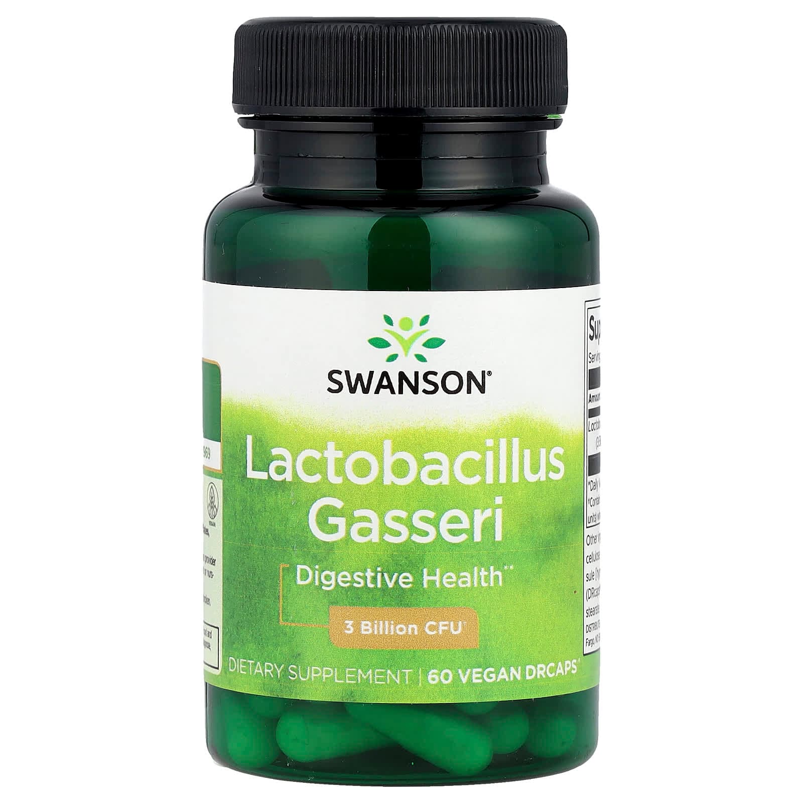 Swanson Vitamins Lactobacillus Gasseri, 3 Billion CFU, 60 Vegan DRcaps de Swanson Vitamins