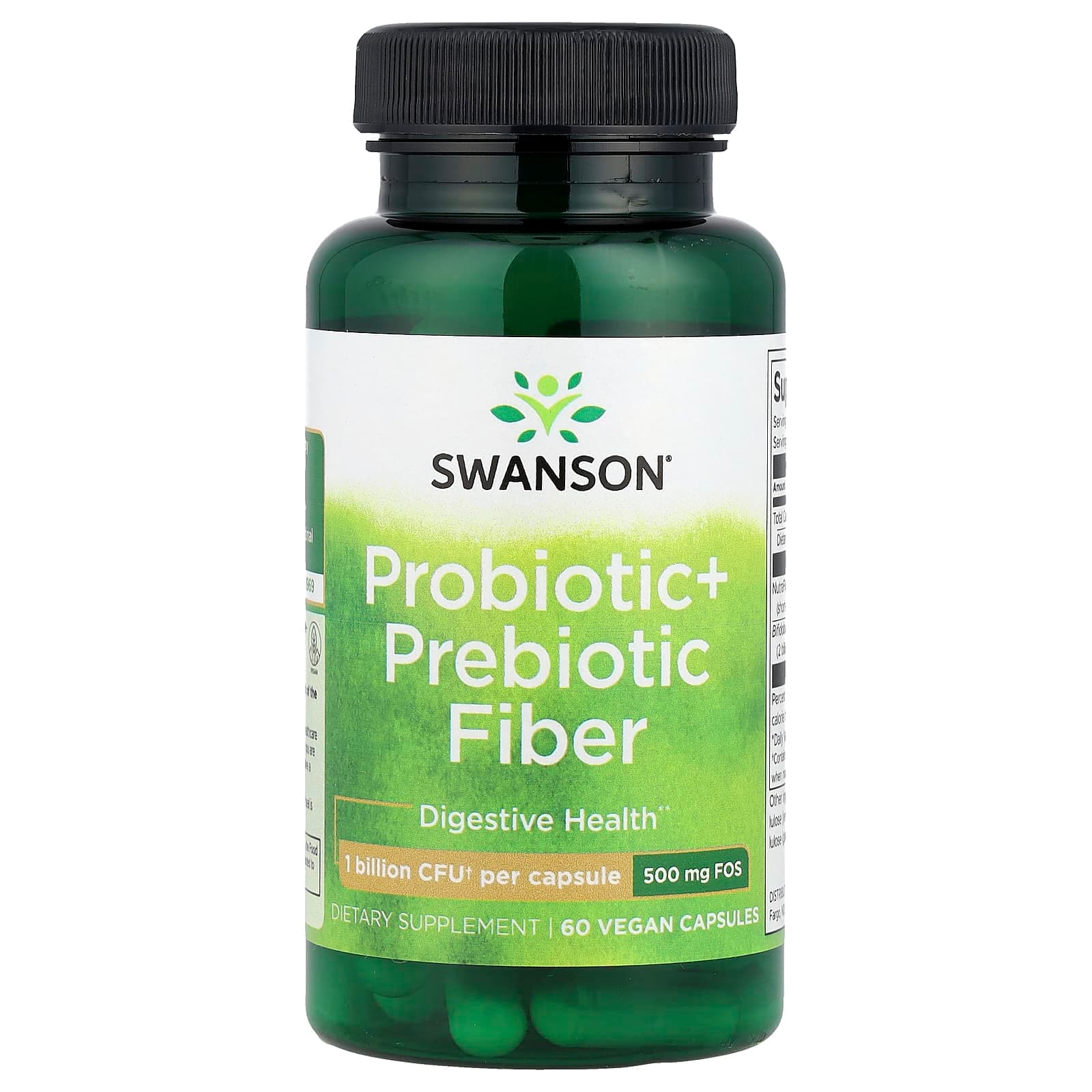Swanson Vitamins Probiotic + Prebiotic Fiber – 60 gélules véganes de Swanson Vitamins
