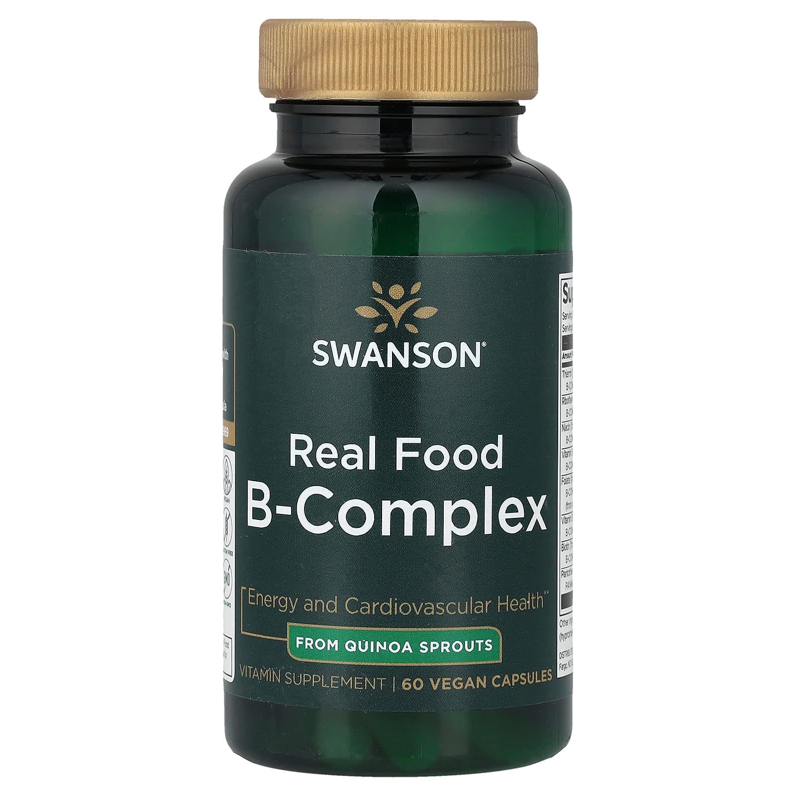 Swanson Vitamins Real Food B-Complex – 60 gélules véganes de Swanson Vitamins