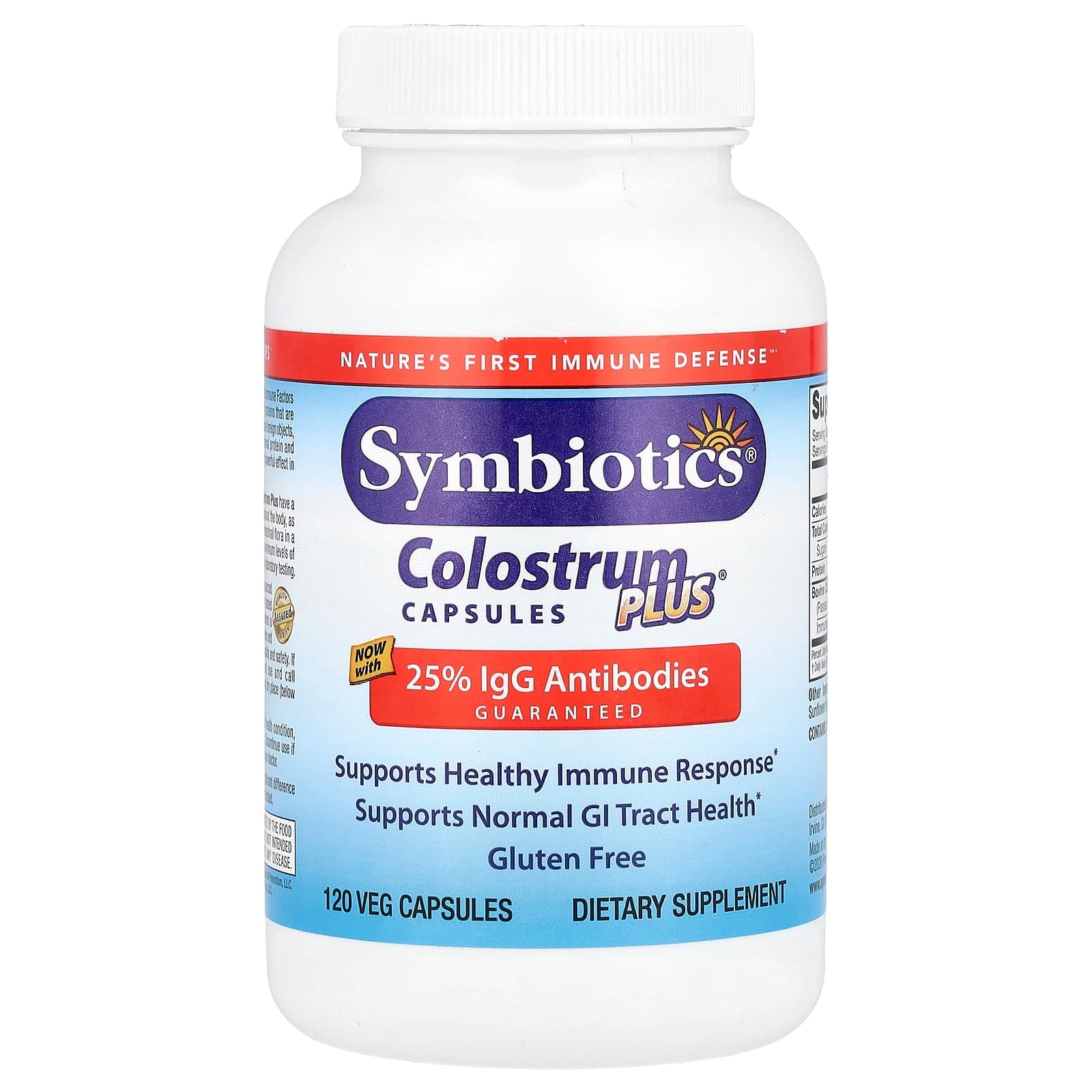 Symbiotics Colostrum Plus – 120 gélules végétales de Symbiotics