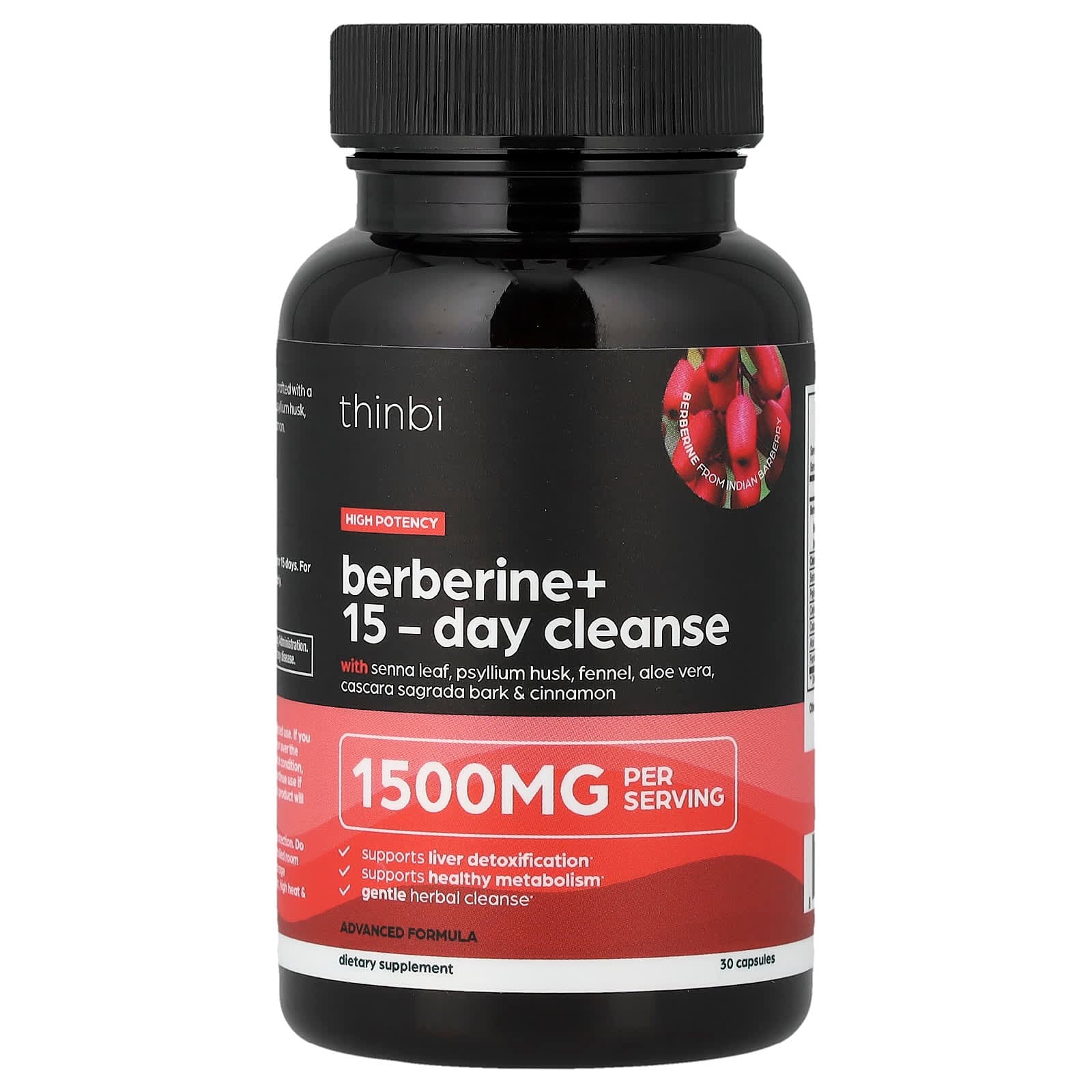 Thinbi Berberine+ 15-Day Cleanse – 30 gélules de Thinbi