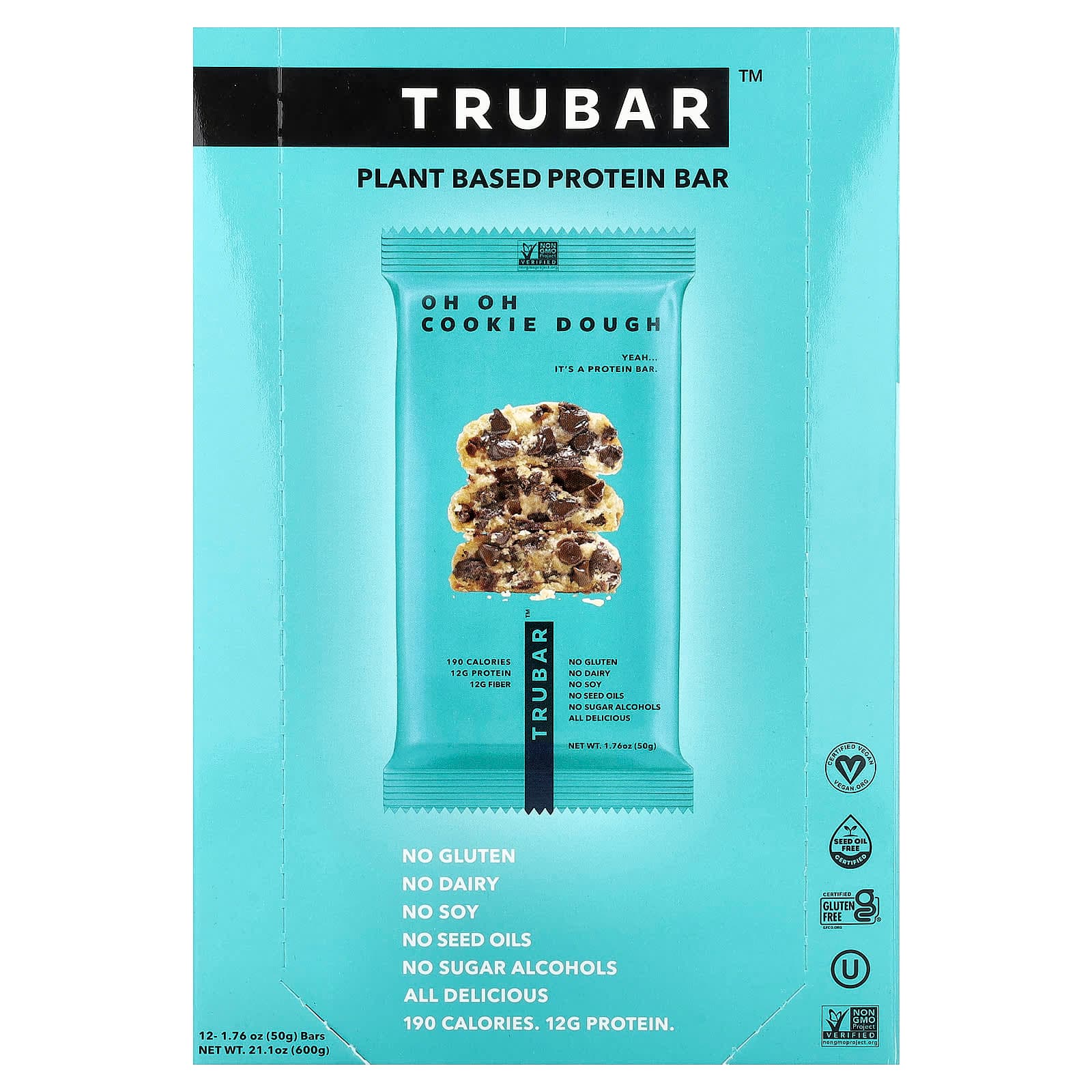 Trubar Plant Based Protein Bar – Oh Oh Cookie Dough – 50 g de Trubar
