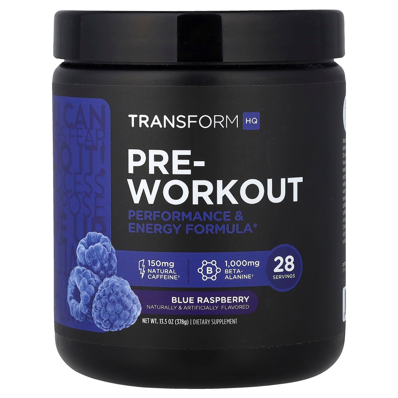 TransformHQ Pre-Workout – Blue Raspberry – 378 g de TransformHQ