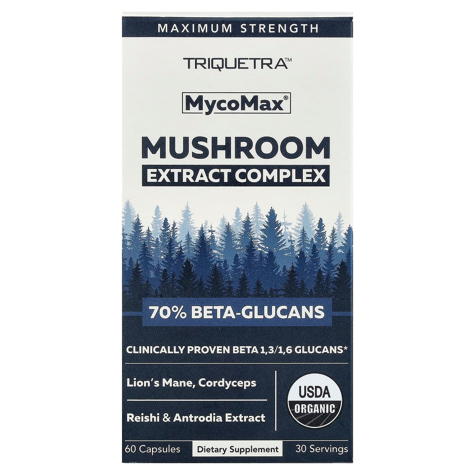 Triquetra Health MycoMax, Mushroom Extract Complex, Maximum Strength – 60 gélules de Triquetra Health