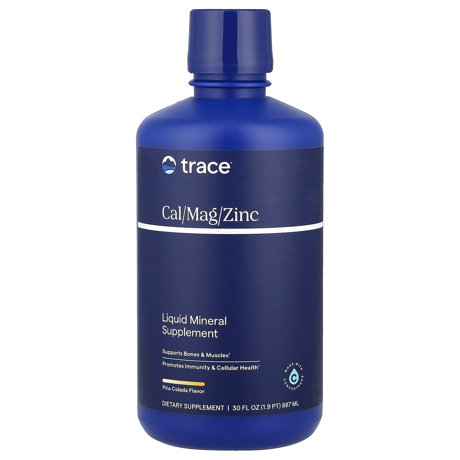 Trace Liquid Cal/Mag/Zinc, Piña Colada – 887 ml de Trace