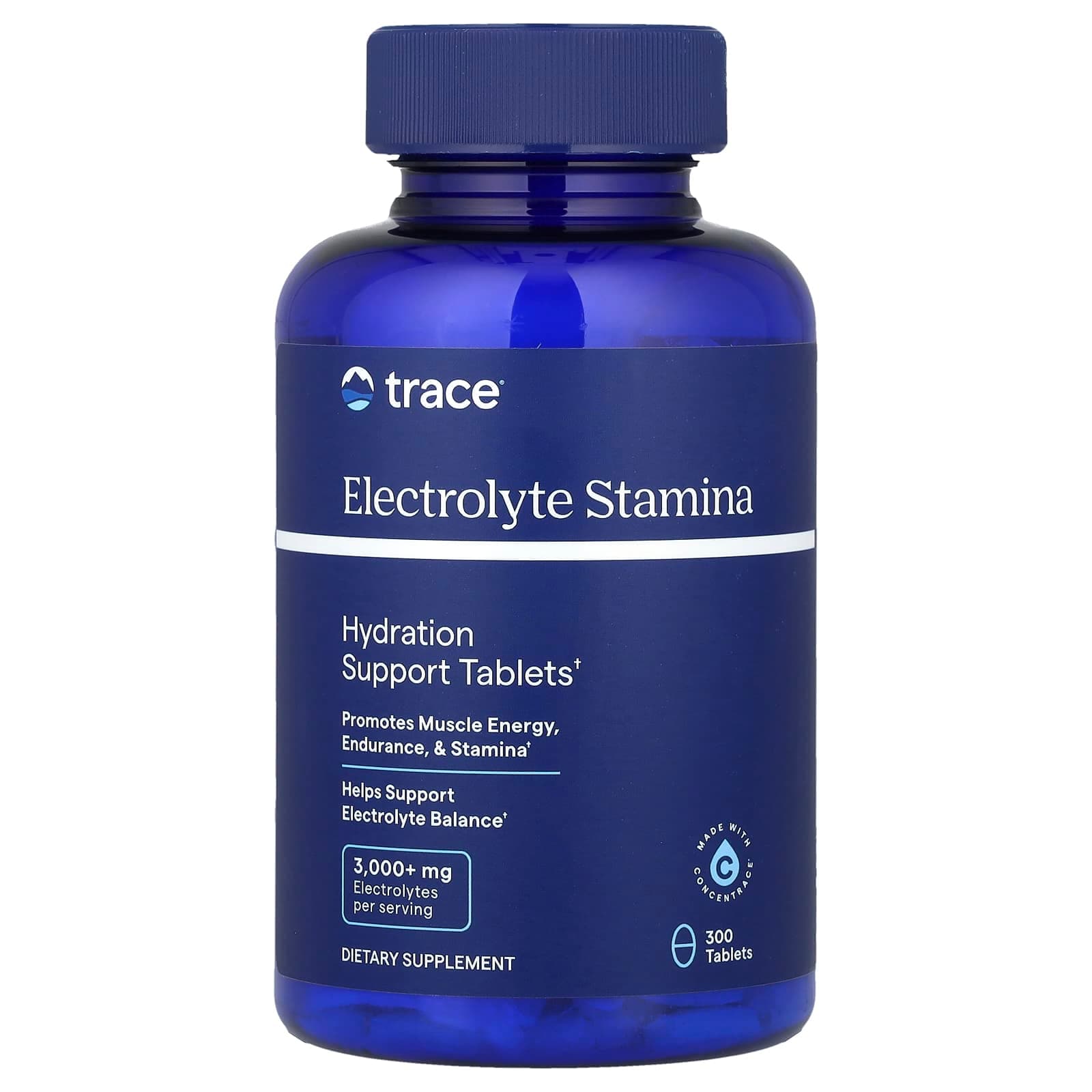 Trace Electrolyte Stamina – 300 comprimés de Trace