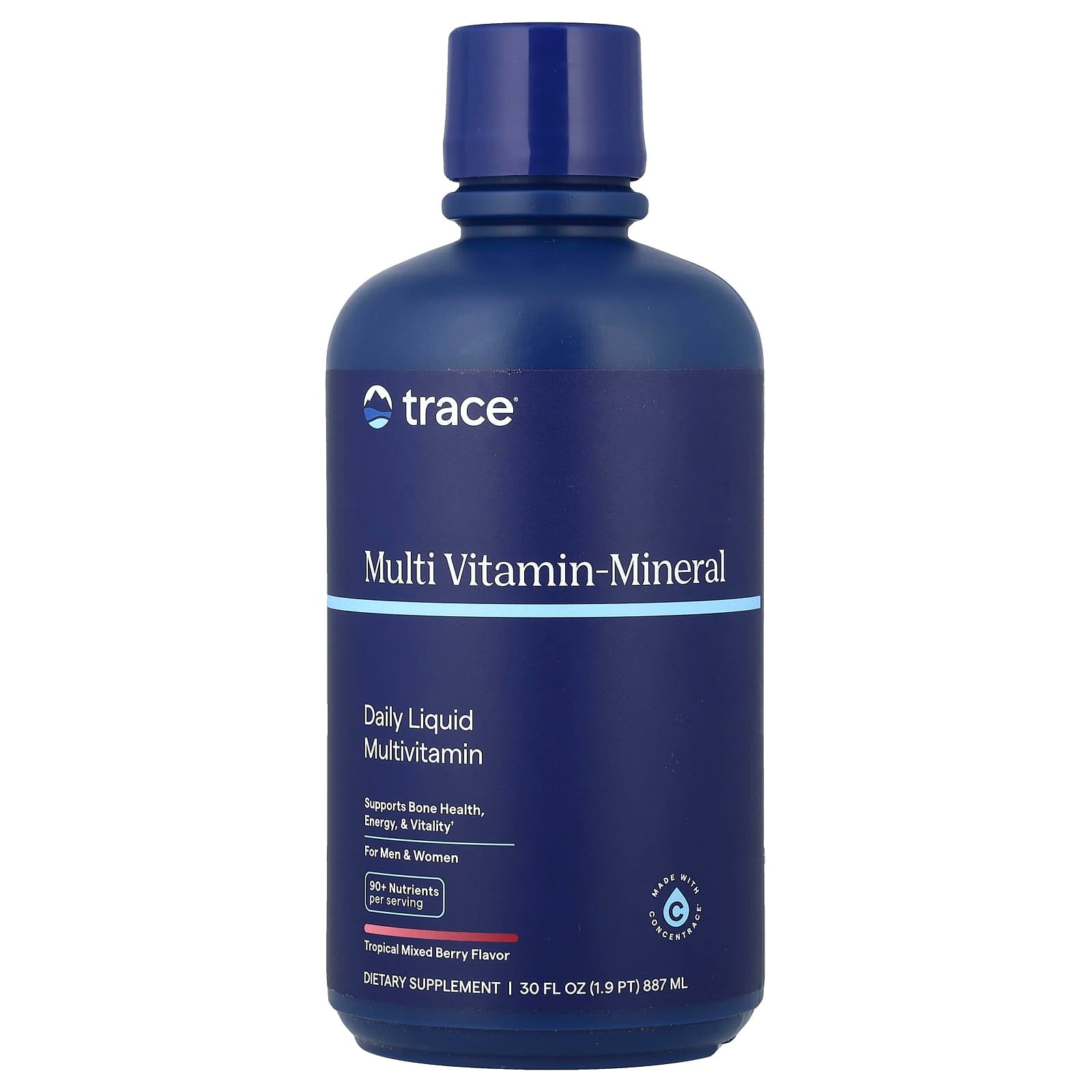 Trace Multi Vitamin-Mineral, For Men & Women – Tropical Mixed Berry – 887 ml de Trace