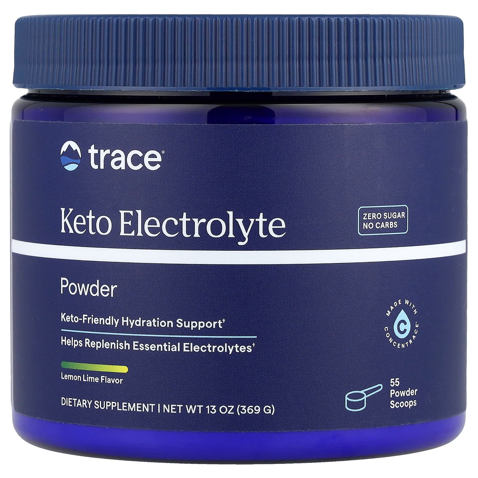 Trace Keto Electrolyte Powder – Lemon Lime – 369 g de Trace
