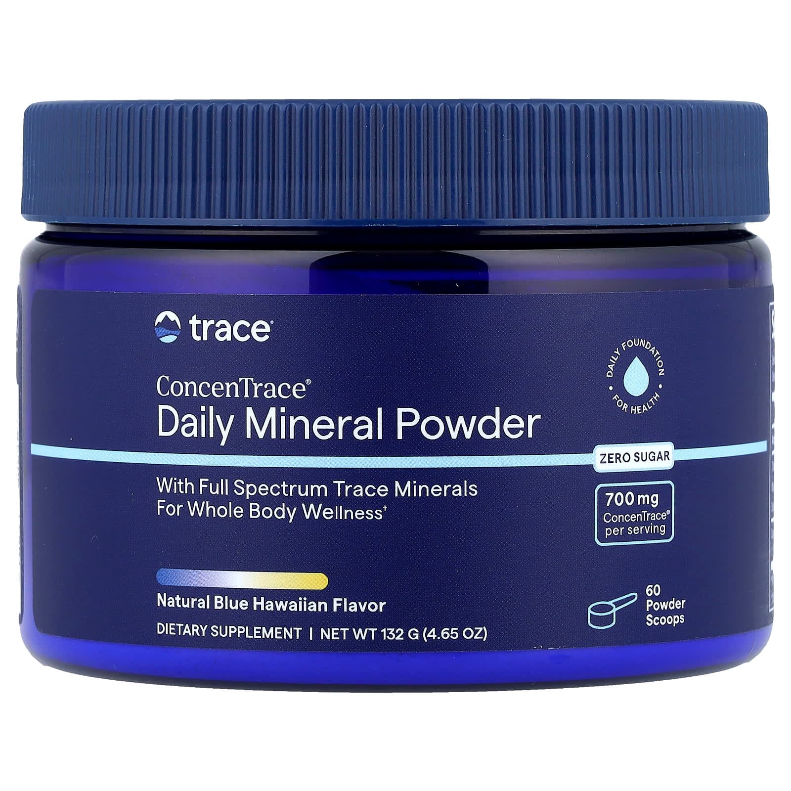 Trace ConcenTrace, Daily Mineral Powder, Natural Blue Hawaiian – 132 g de Trace