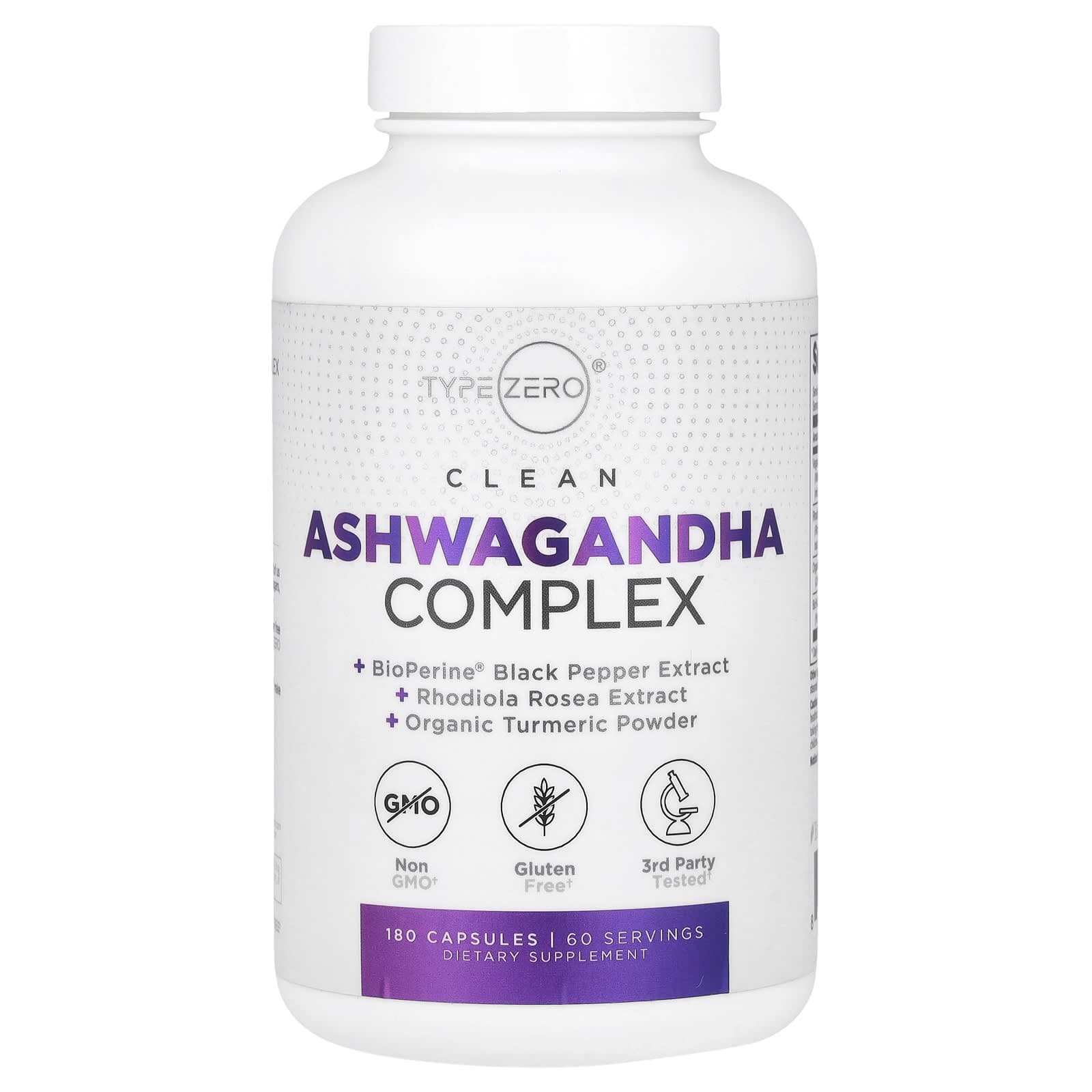 TypeZero Clean, Ashwagandha Complex – 180 gélules de TypeZero