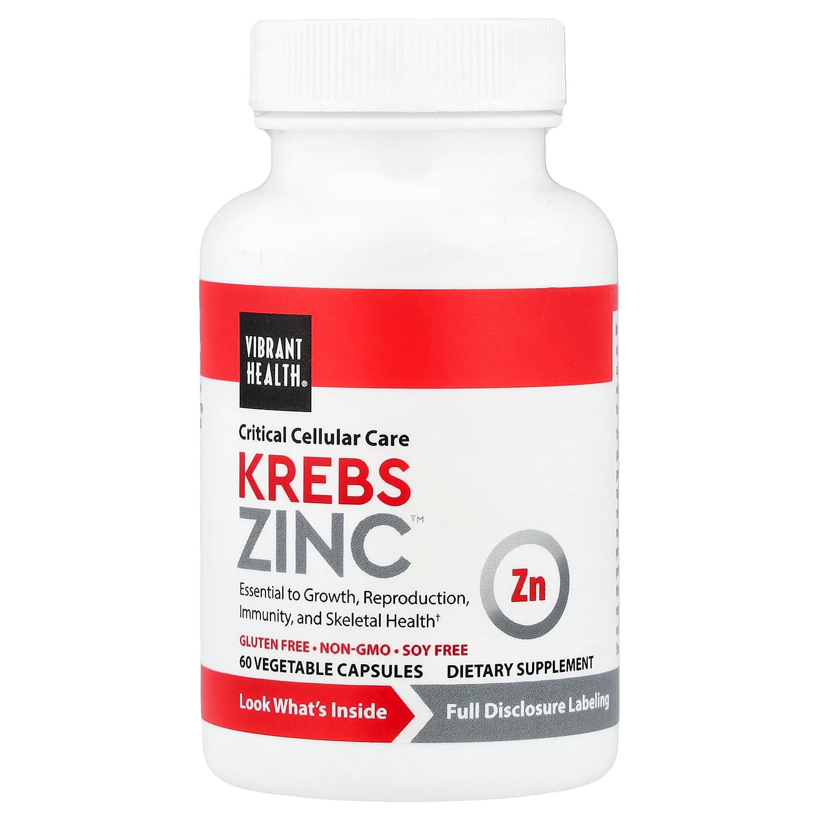 Vibrant Health Krebs Zinc, 60 Vegetable Capsules de Vibrant Health