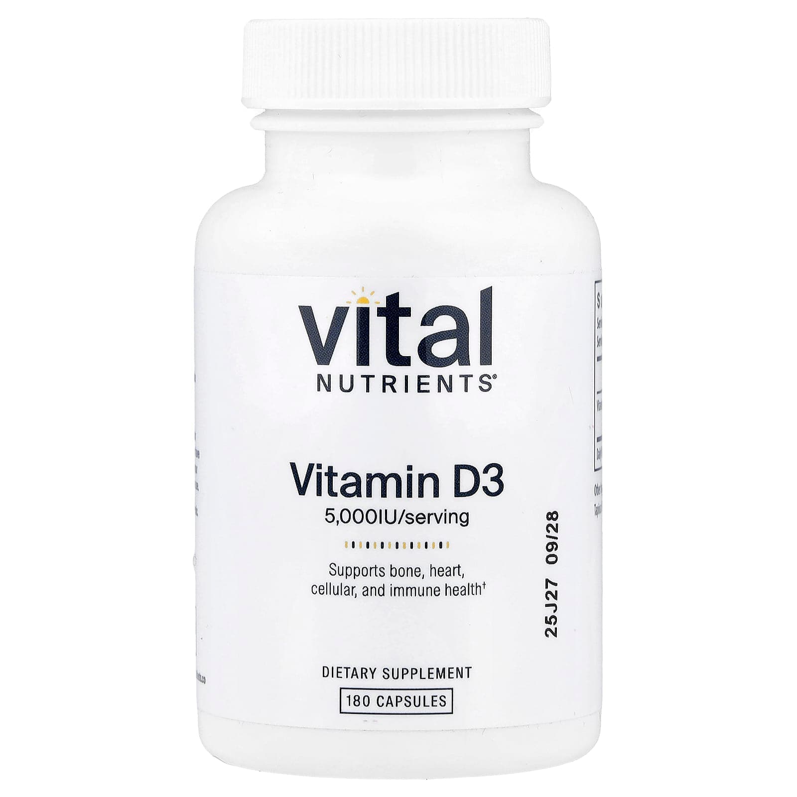Vital Nutrients Vitamin D3 – 180 gélules de Vital Nutrients