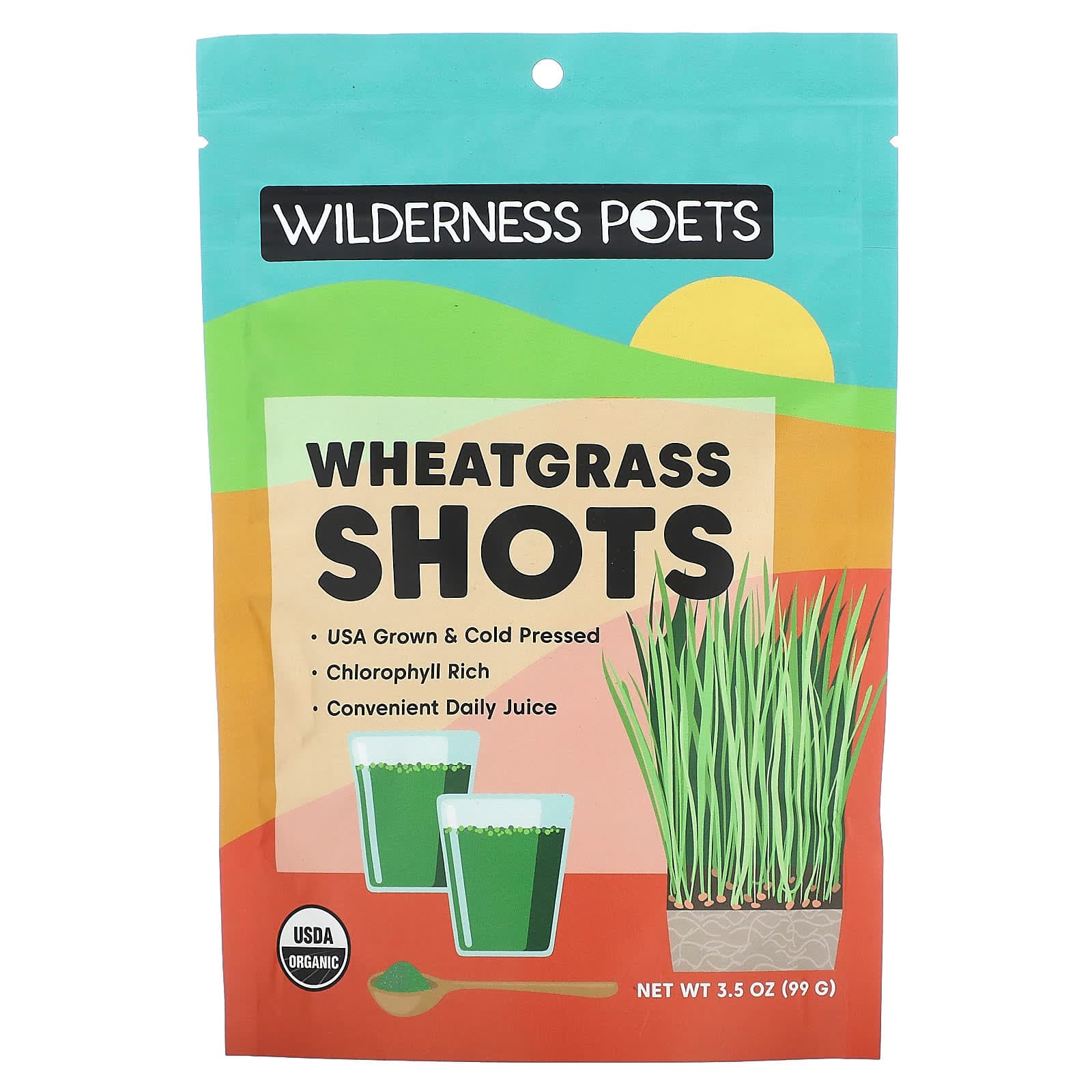 Wilderness Poets Organic Wheatgrass Shots – 99 g de Wilderness Poets