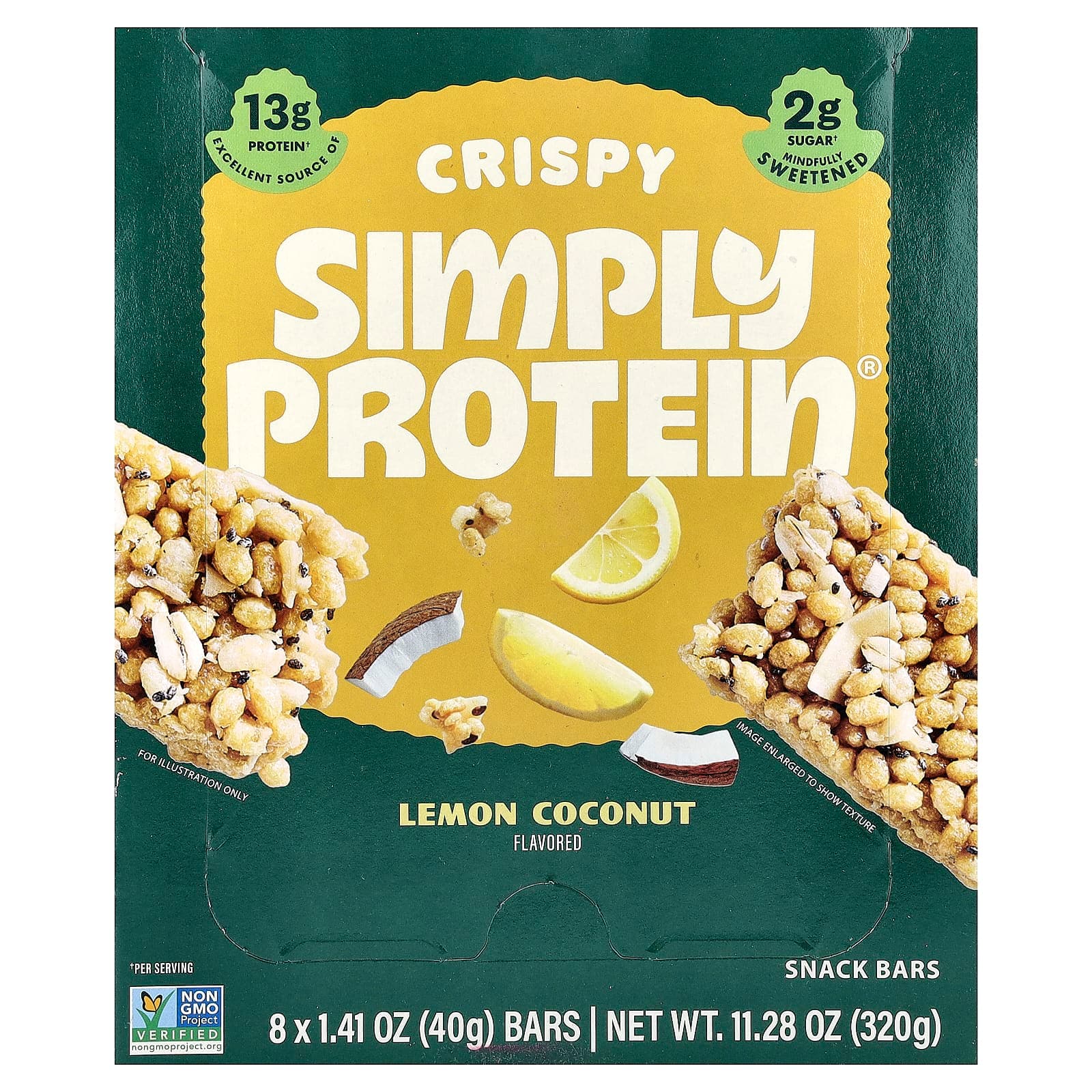 Simply Protein Crispy Snack Bars – Lemon Coconut – 40 g de Simply Protein