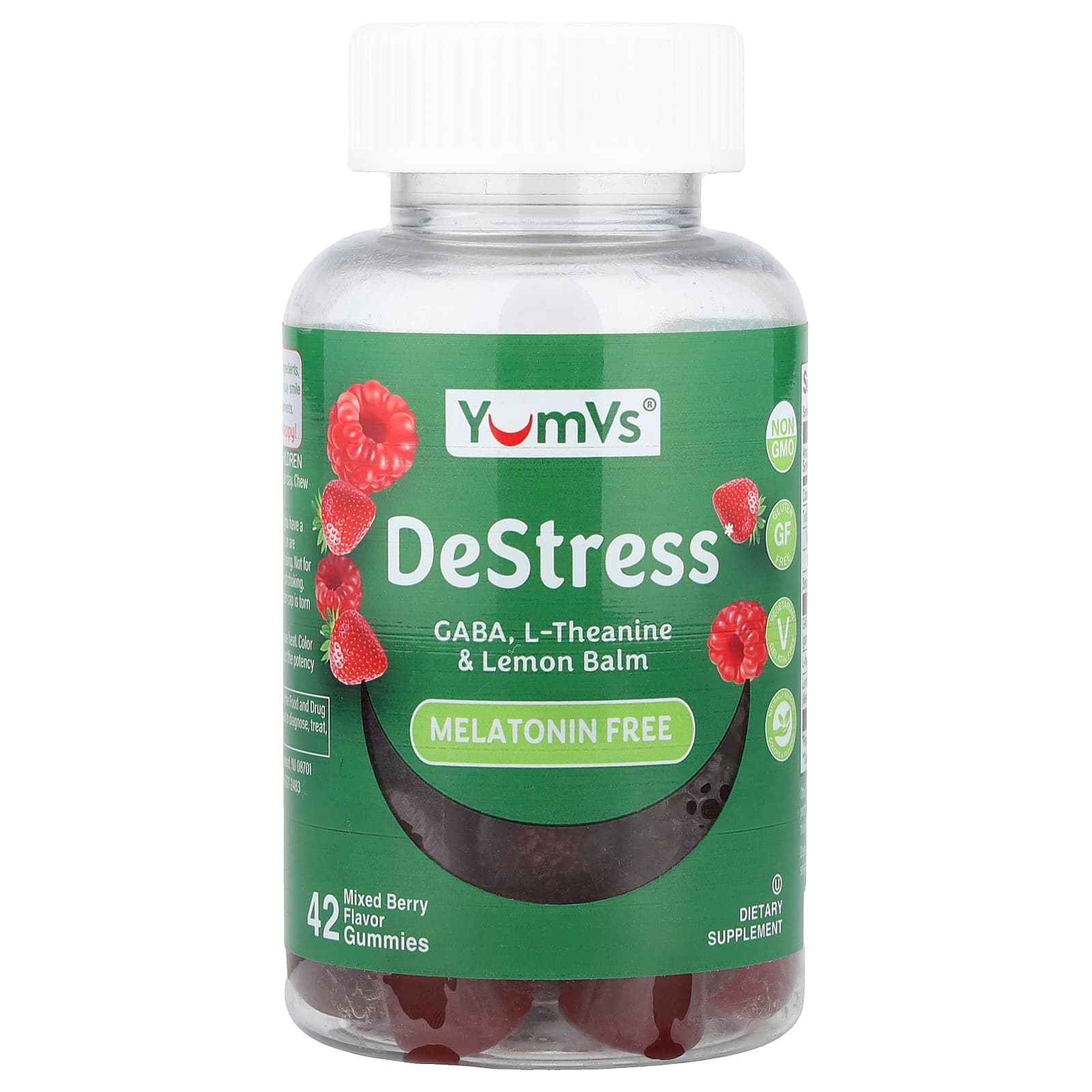 YumVs DeStress Gummies, Melatonin Free – Mixed Berry – 42 gommes de YumVs