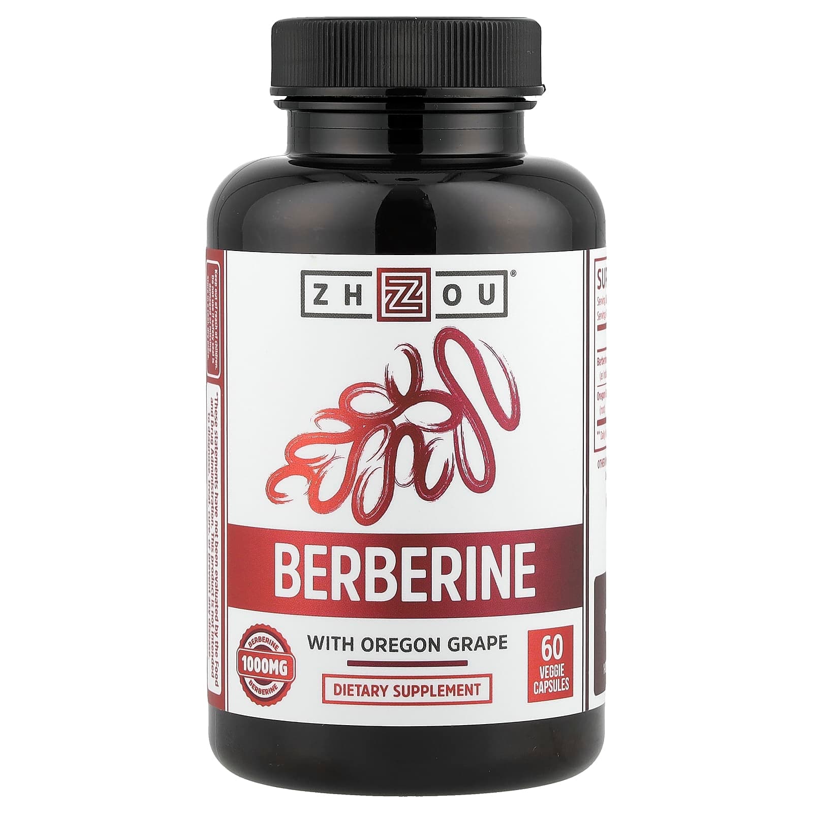 Zhou Nutrition Berberine with Oregon Grape – Berberine with Oregon Grape – 60 gélules végétales de Zhou Nutrition