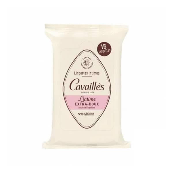 ROGE CAVAILLES Hygiène intime extra doux lingette 15 pièces de ROGE CAVAILLES