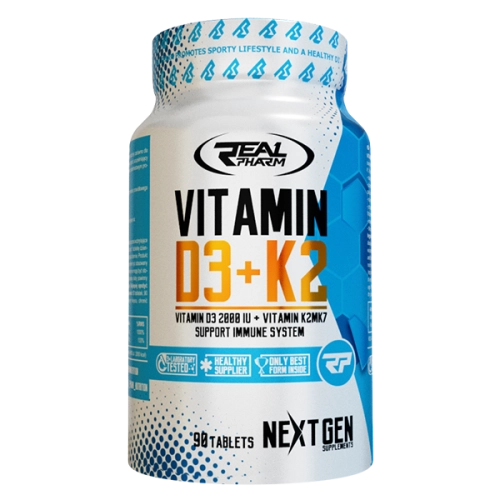 Vitamine D3 + K2 Real Pharm 90 Comprimés de Real Pharm